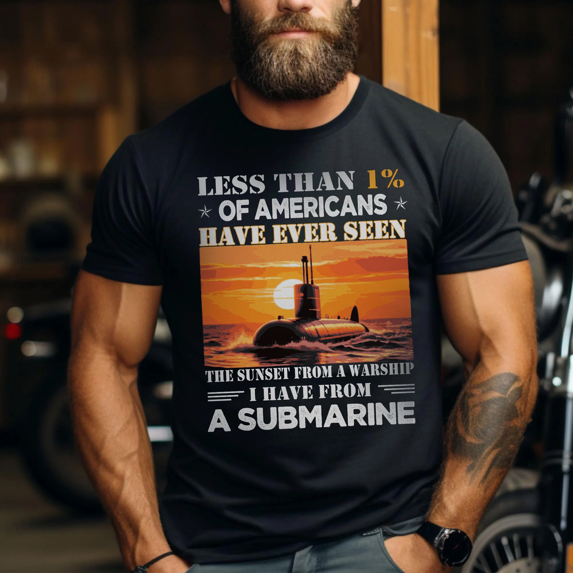 Less Than 1 Percent of Americans Have Seen the Sunset from a Submarine US Navy Veteran T-Shirt