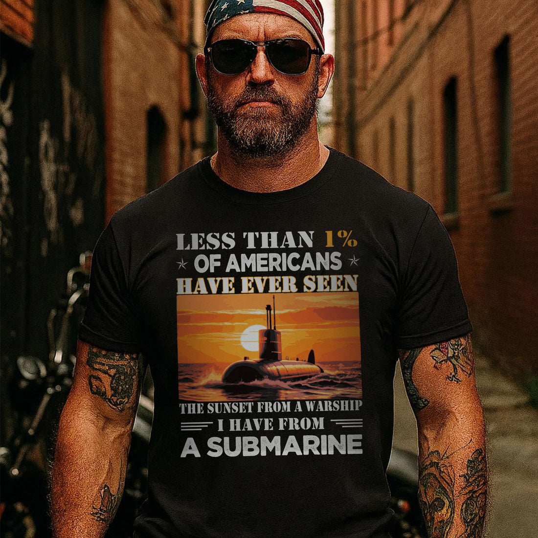 Less Than 1 Percent of Americans Have Seen the Sunset from a Submarine US Navy Veteran T-Shirt