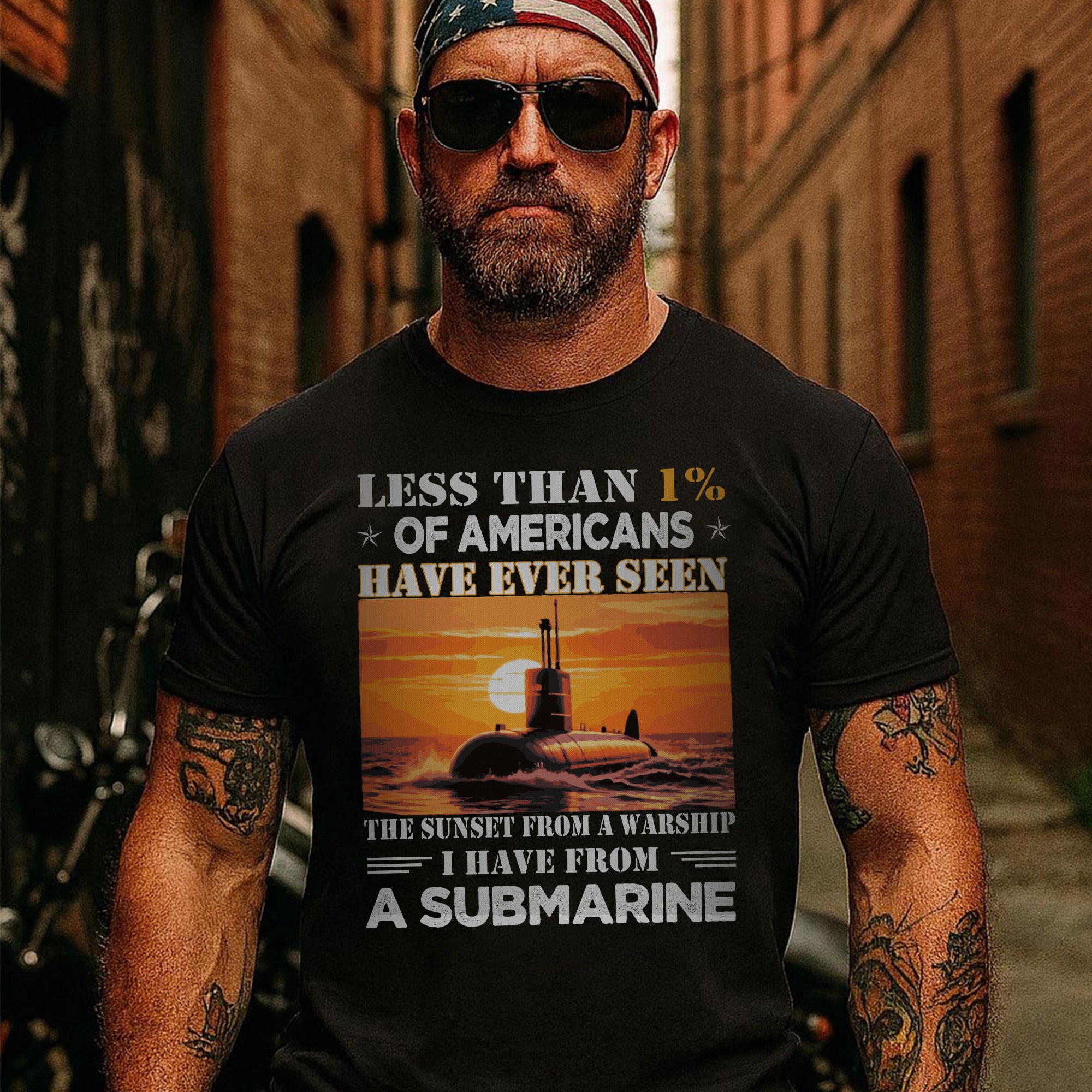 Less Than 1 Percent of Americans Have Seen the Sunset from a Submarine US Navy Veteran T-Shirt