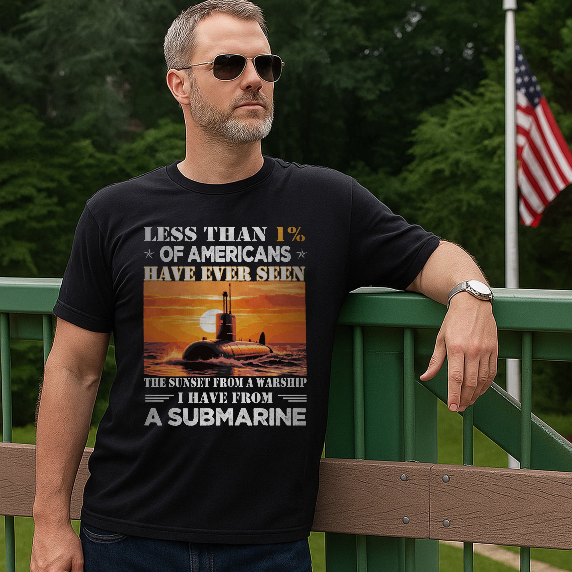 Less Than 1 Percent of Americans Have Seen the Sunset from a Submarine US Navy Veteran T-Shirt