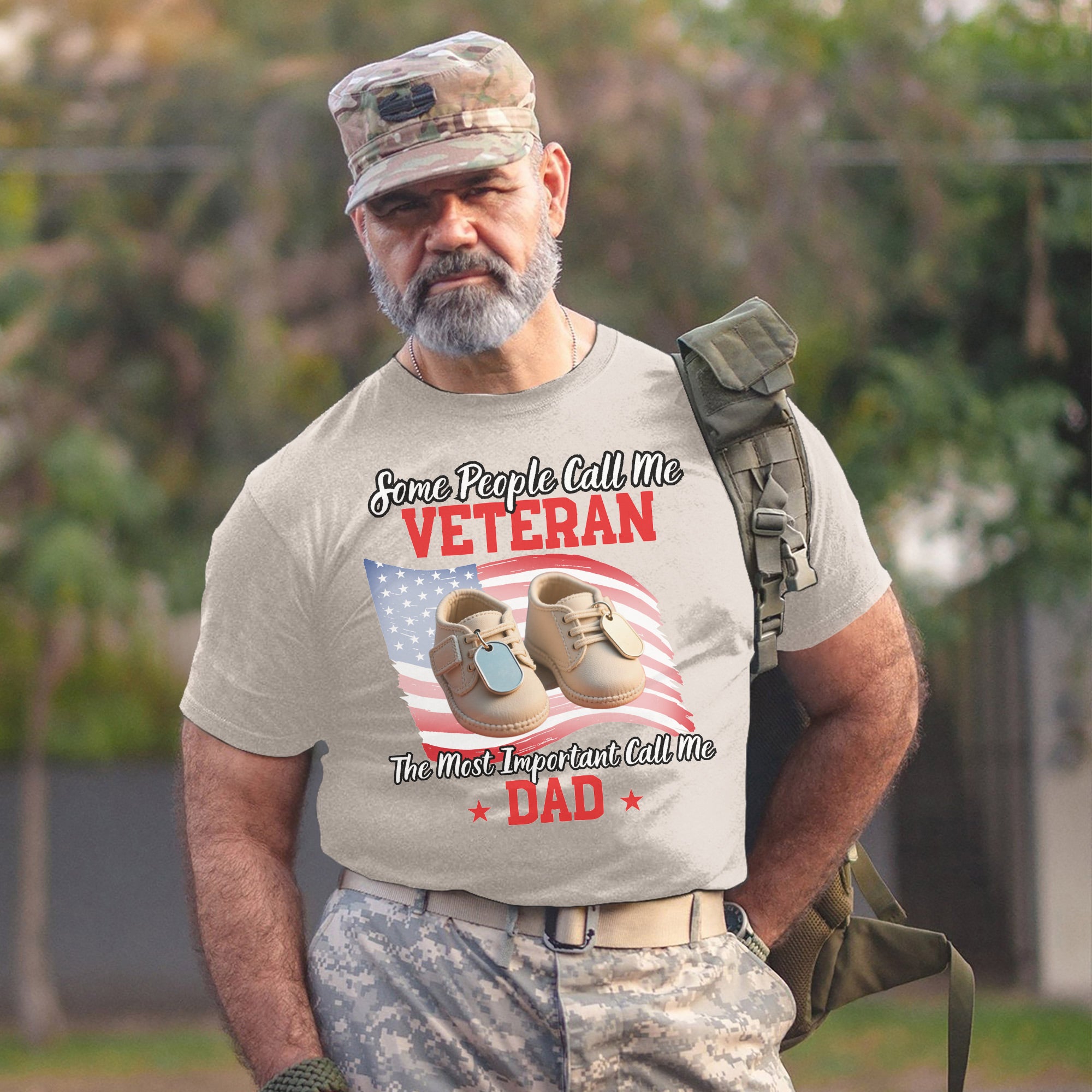 Some People Call Me a Veteran the Most Important Call Me Dad Proud US Military T-Shirt