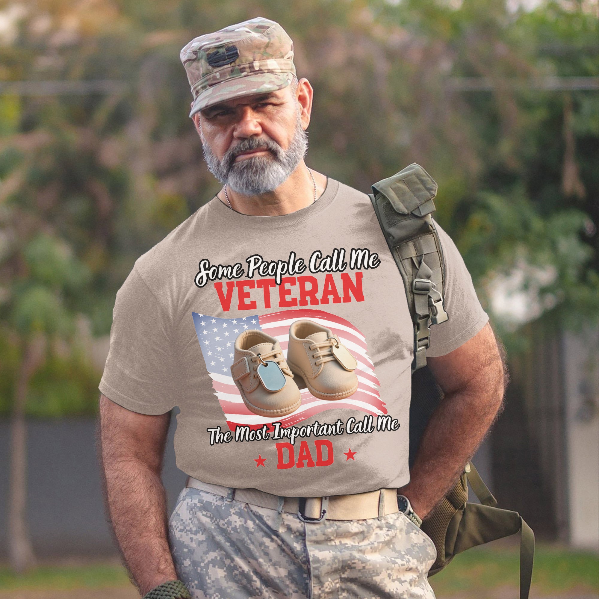 Some People Call Me a Veteran the Most Important Call Me Dad Proud US Military T-Shirt