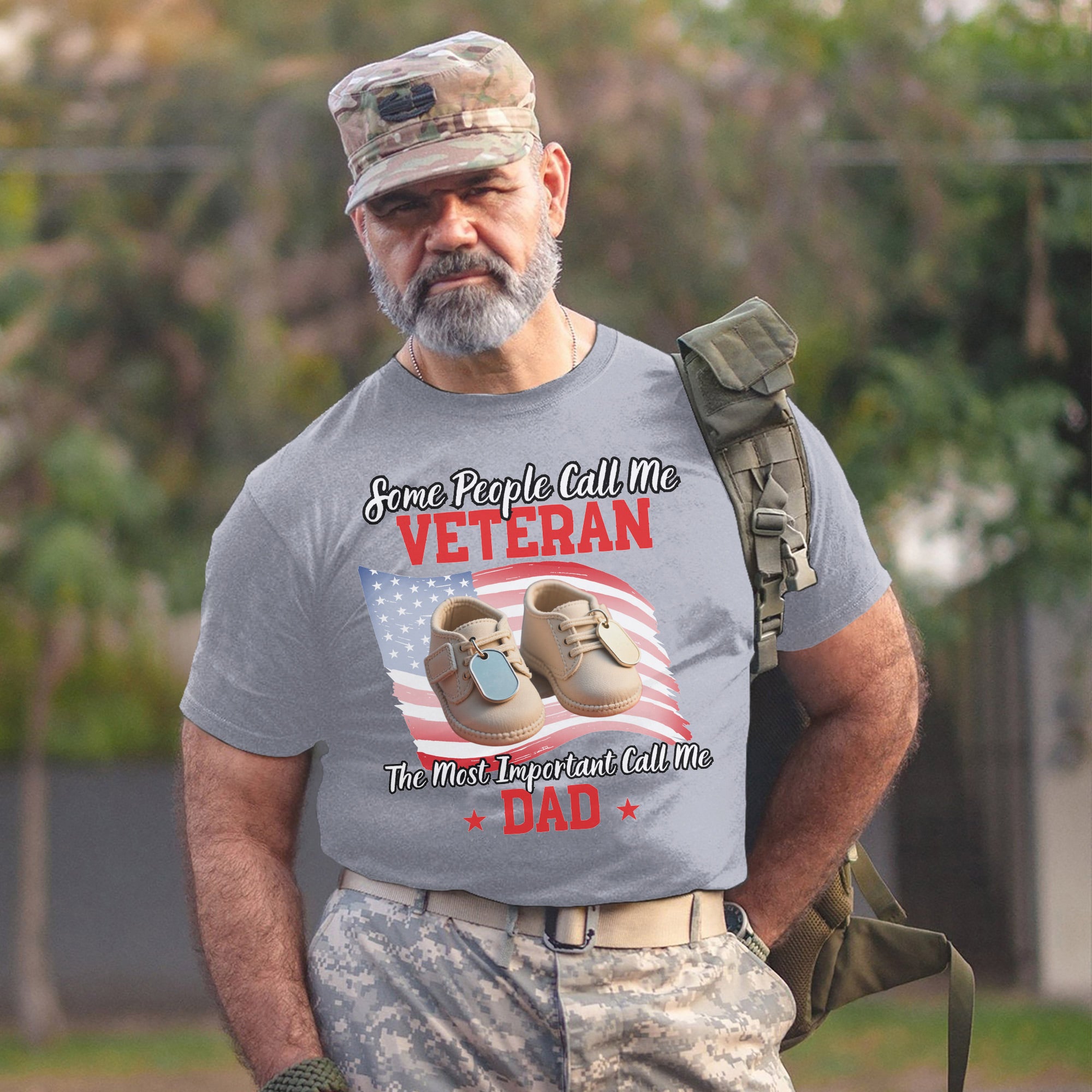 Some People Call Me a Veteran the Most Important Call Me Dad Proud US Military T-Shirt