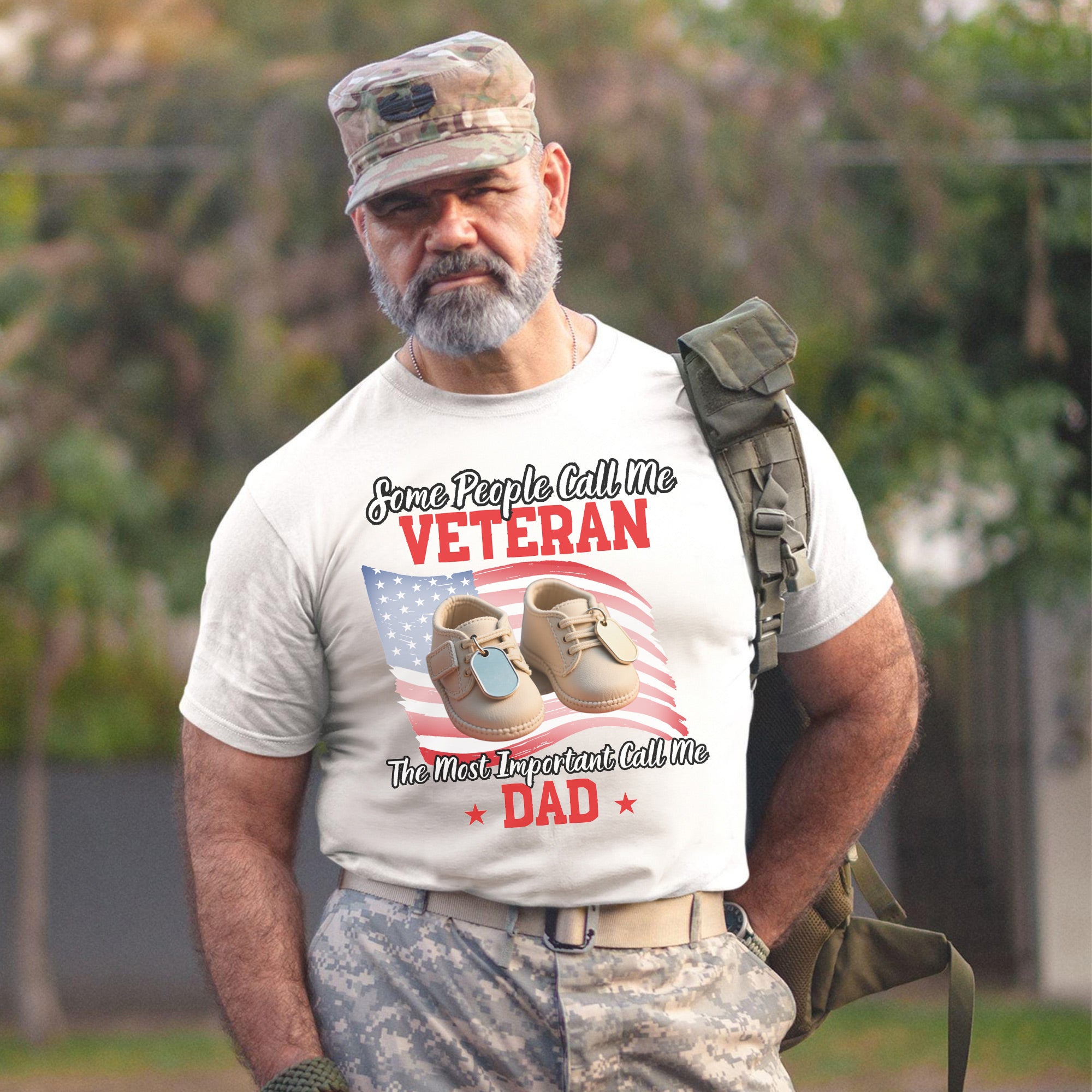 Some People Call Me a Veteran the Most Important Call Me Dad Proud US Military T-Shirt