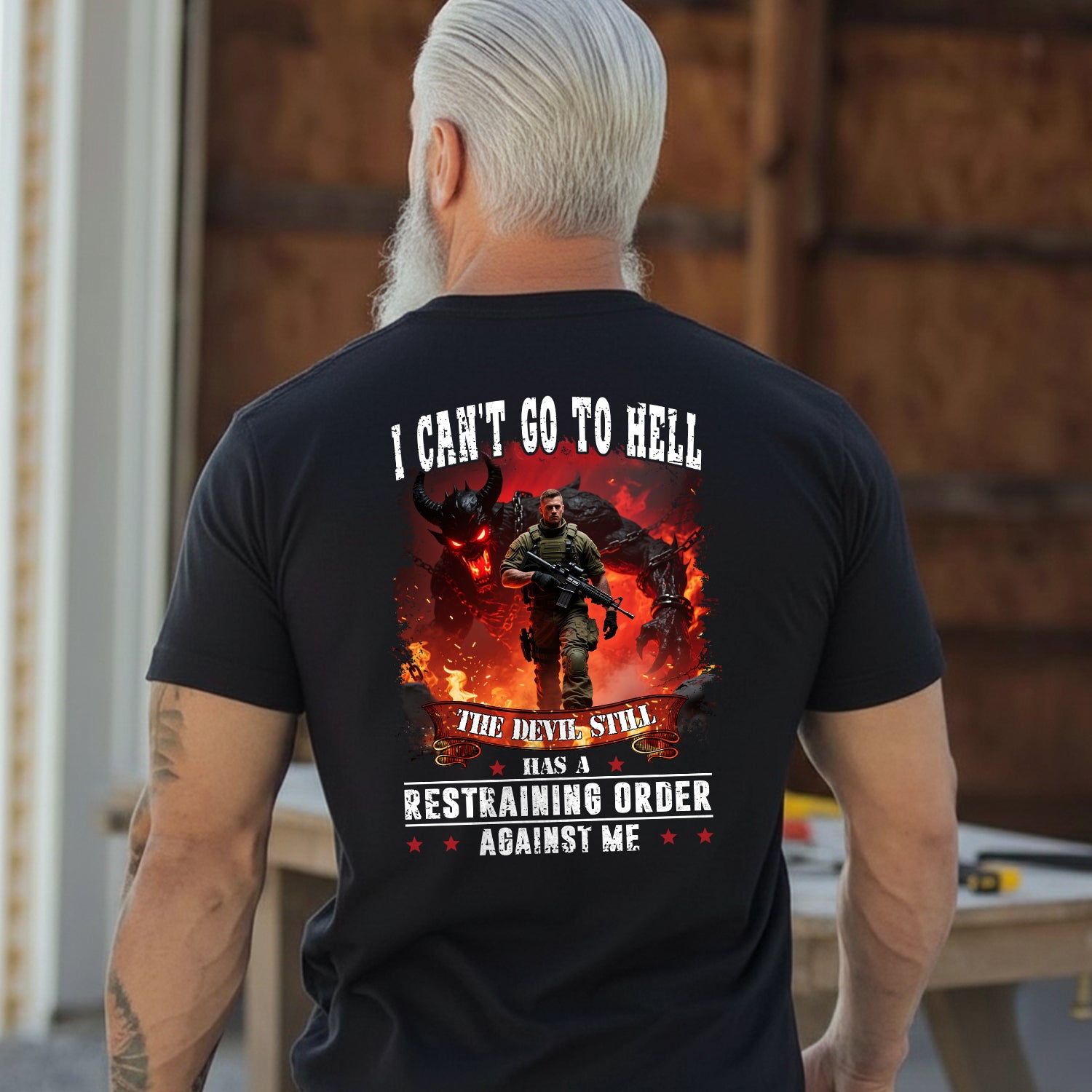 I Can’t Go to Hell The Devil Still Has T-Shirt Secondary image