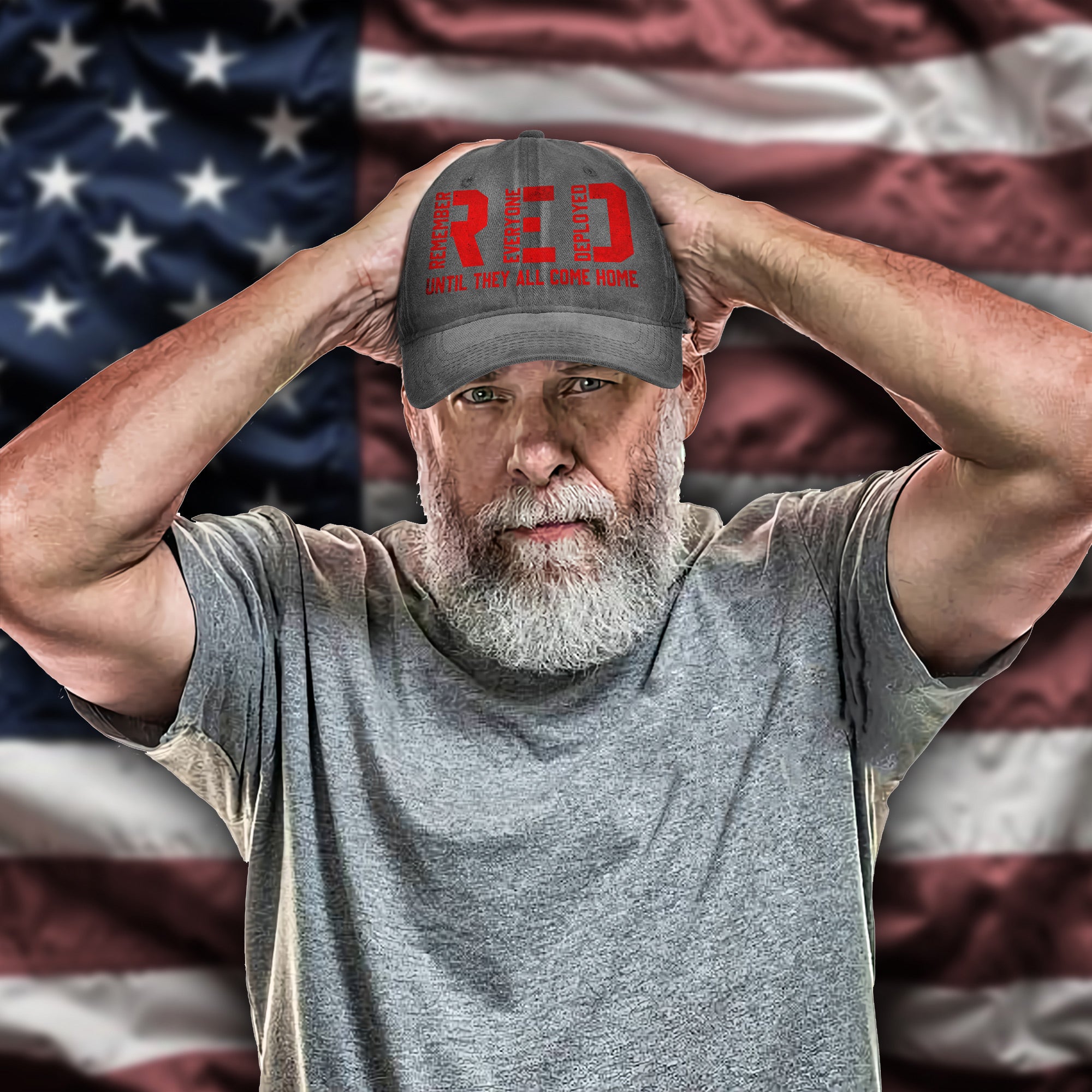 Remember Everyone Deployed Until They All Come Home Proud US Military Veteran Support Baseball Cap