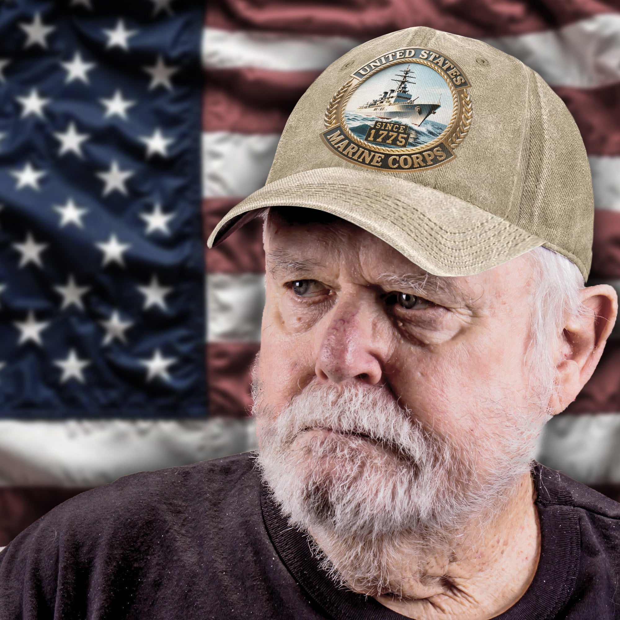 United States Marine Corps Since 1775 Proud US Military Veteran Patriotic Pride Baseball Cap