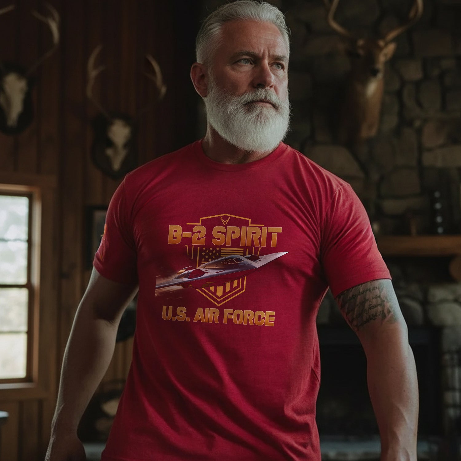 B-2 Spirit US Air Force Veteran Pride T-Shirt Secondary image