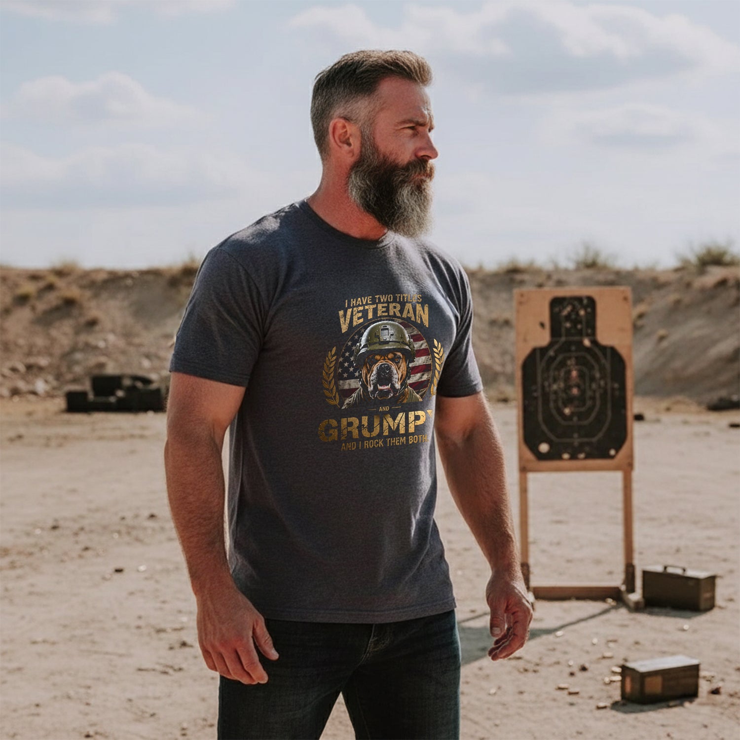 I Have Two Titles Veteran and Grumpy and I T-Shirt