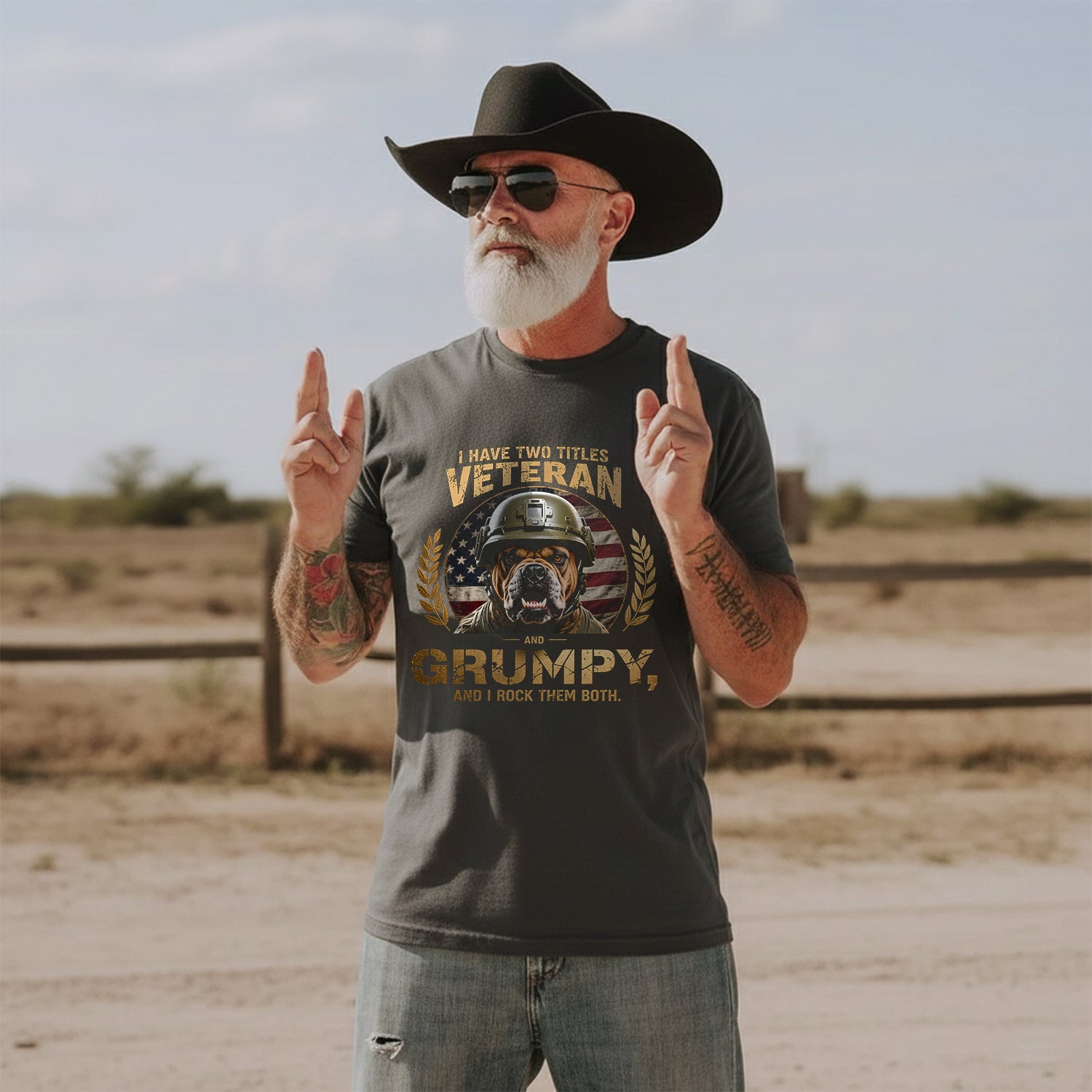 I Have Two Titles Veteran and Grumpy and I T-Shirt