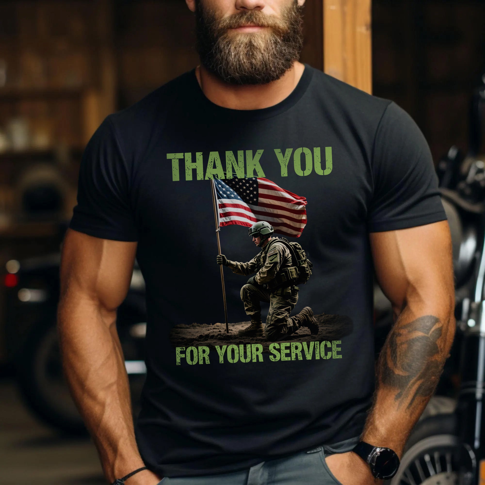 Thank You for Your Service Proud US Military Veteran Patriotic Honor T-Shirt