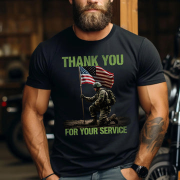 Thank You for Your Service Proud US Military Veteran Patriotic Honor T-Shirt