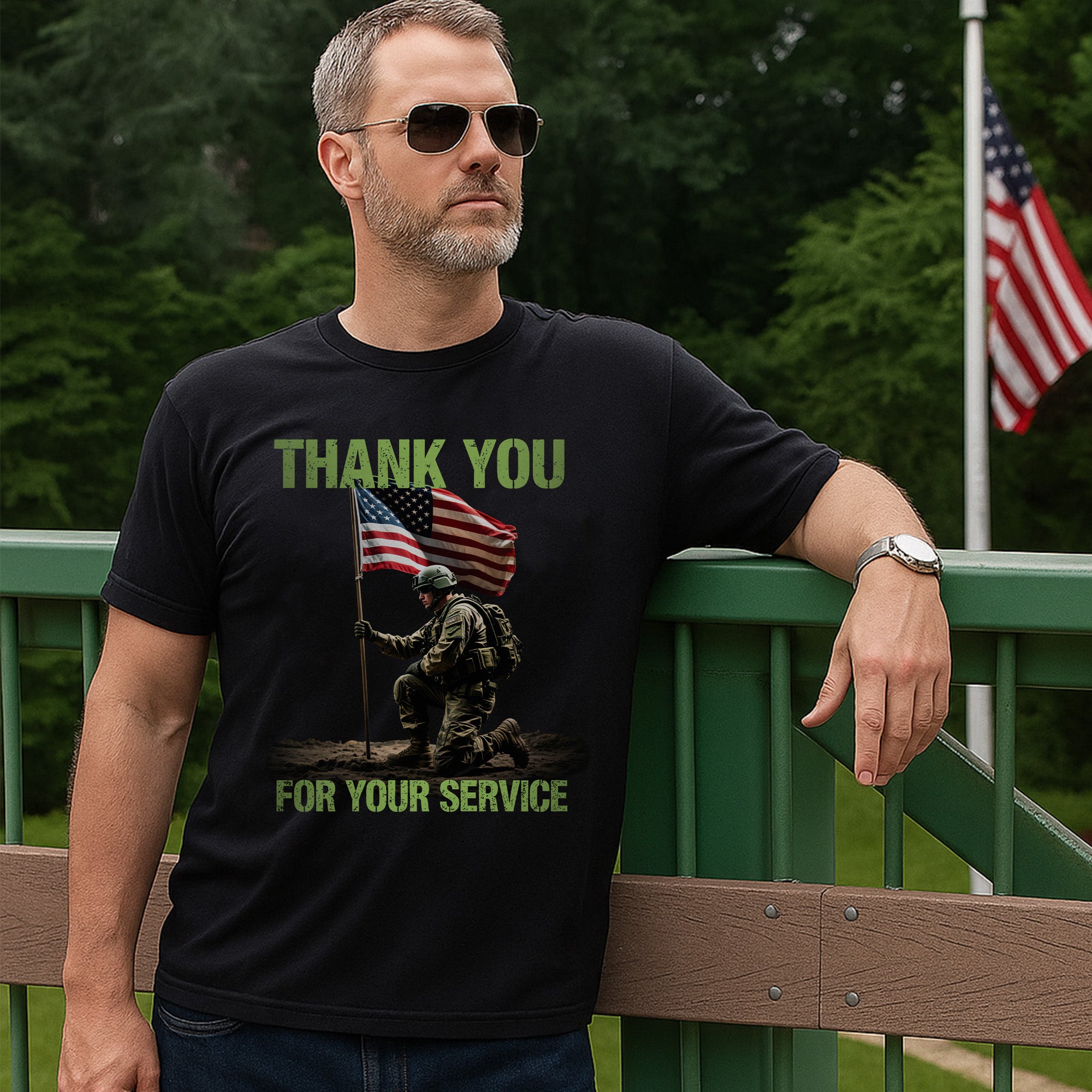 Thank You for Your Service Proud US Military Veteran Patriotic Honor T-Shirt
