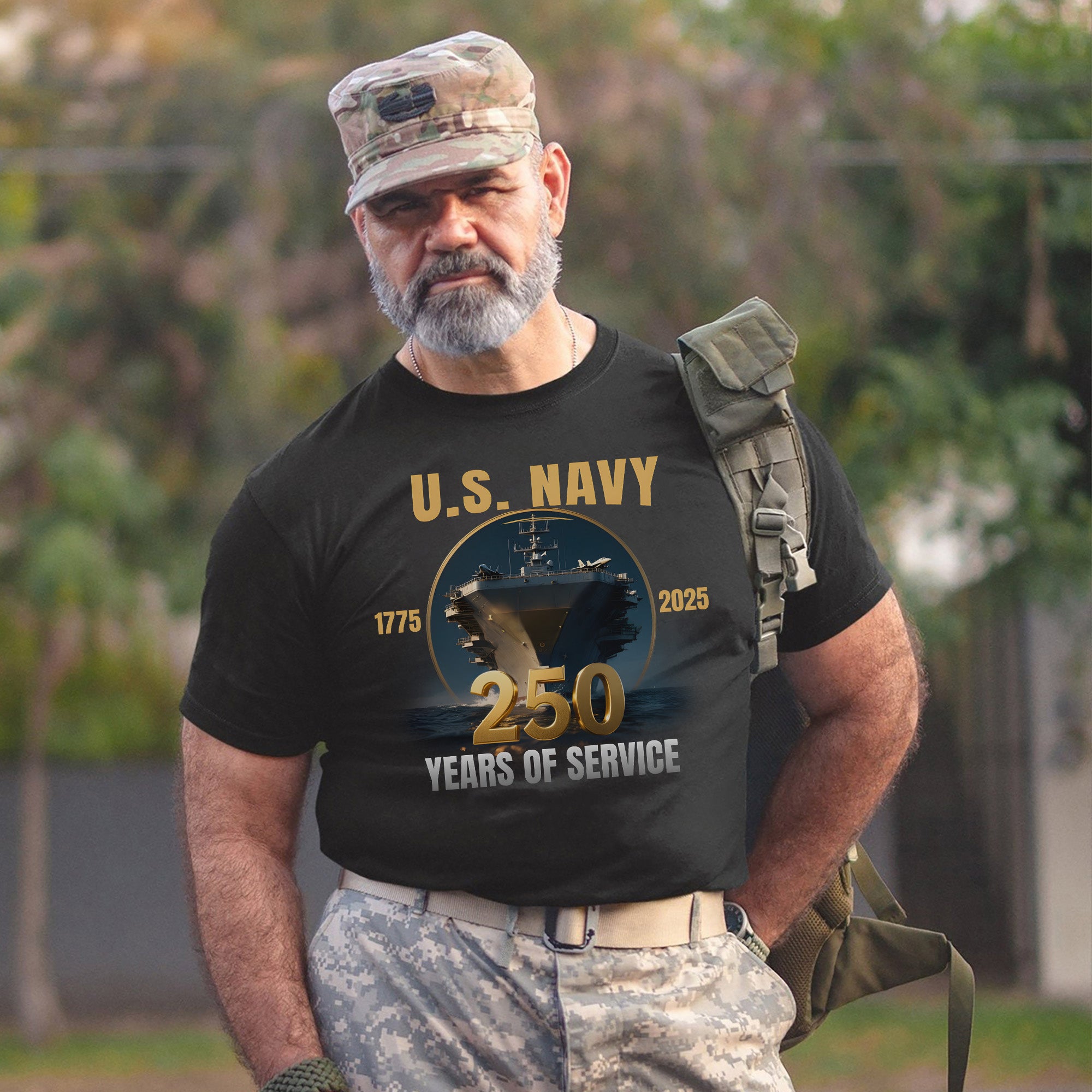 1775–2025 250 Years of Service Proud US Military Veteran Patriotic Honor T-Shirt