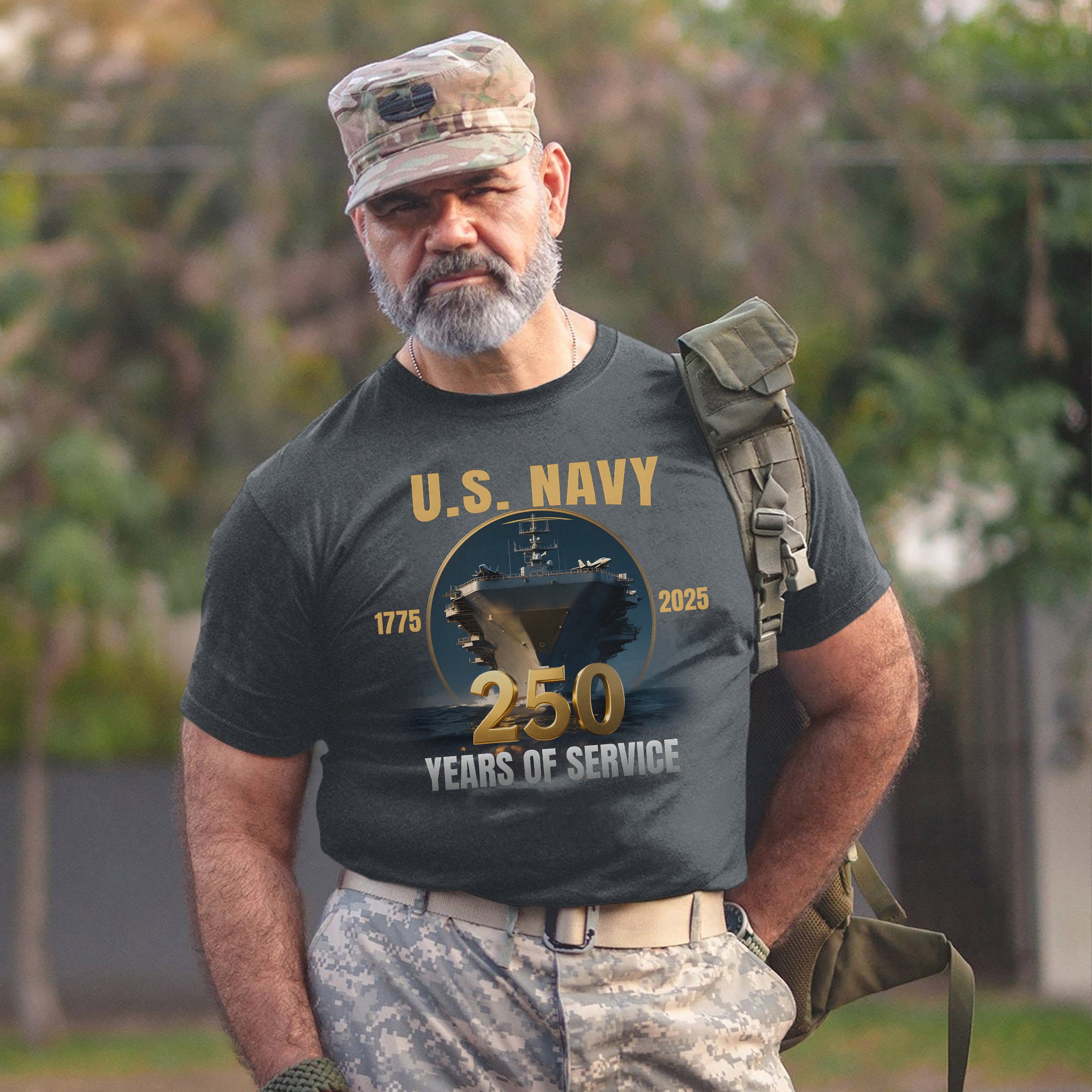 1775–2025 250 Years of Service Proud US Military Veteran Patriotic Honor T-Shirt