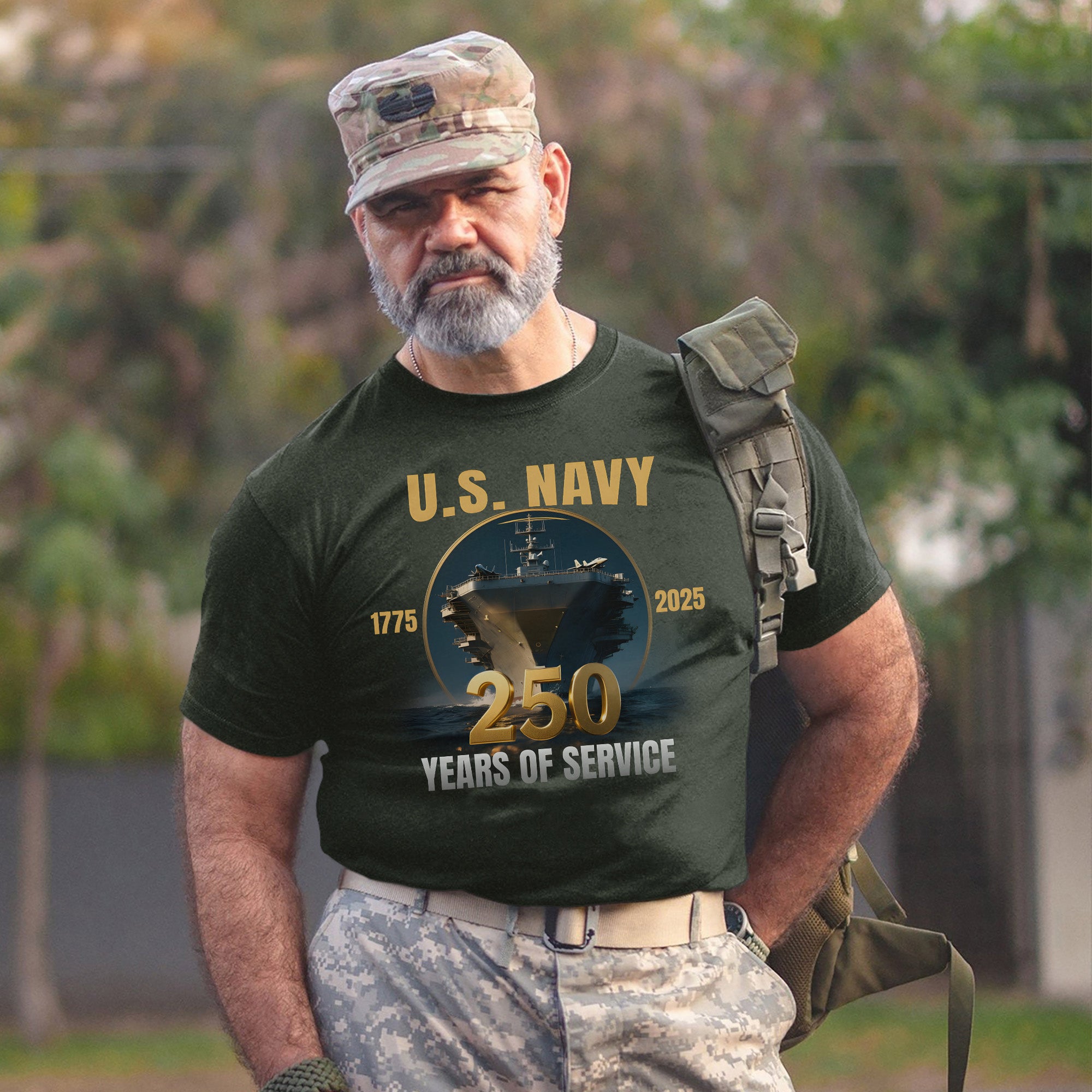 1775–2025 250 Years of Service Proud US Military Veteran Patriotic Honor T-Shirt