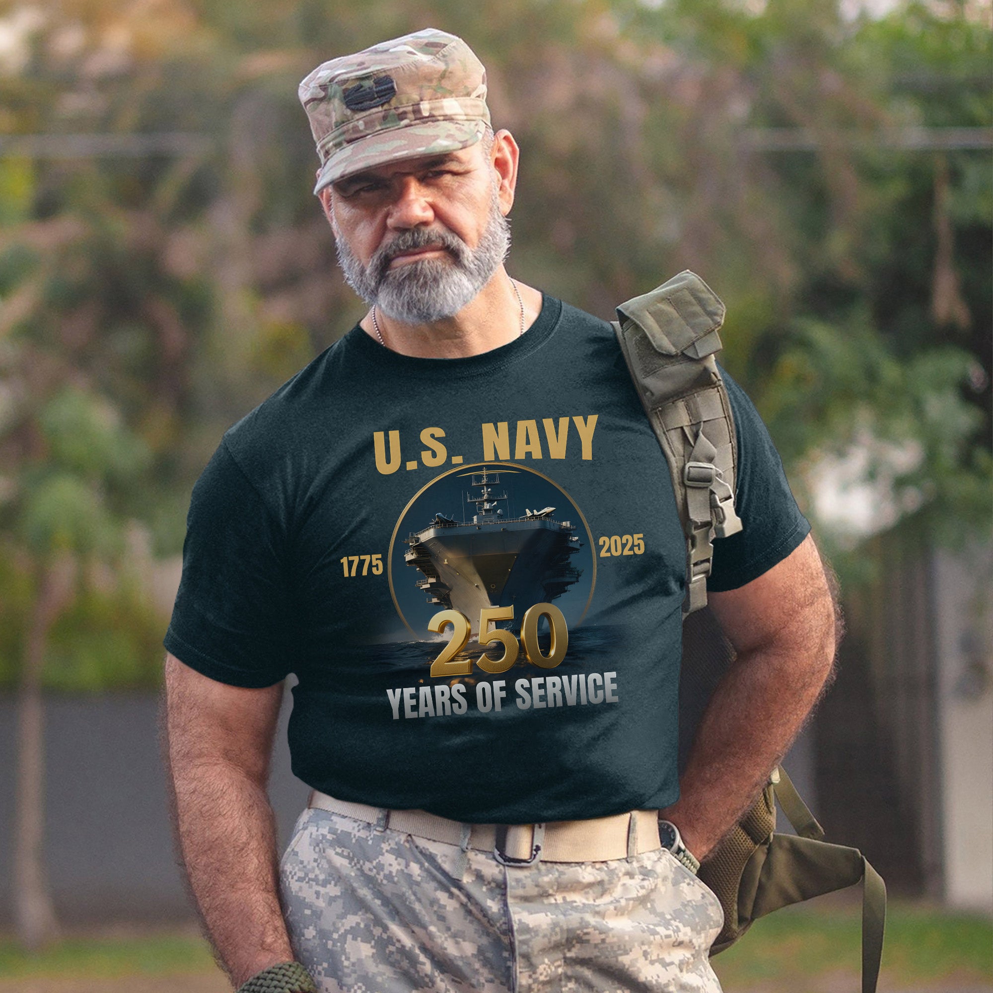 1775–2025 250 Years of Service Proud US Military Veteran Patriotic Honor T-Shirt