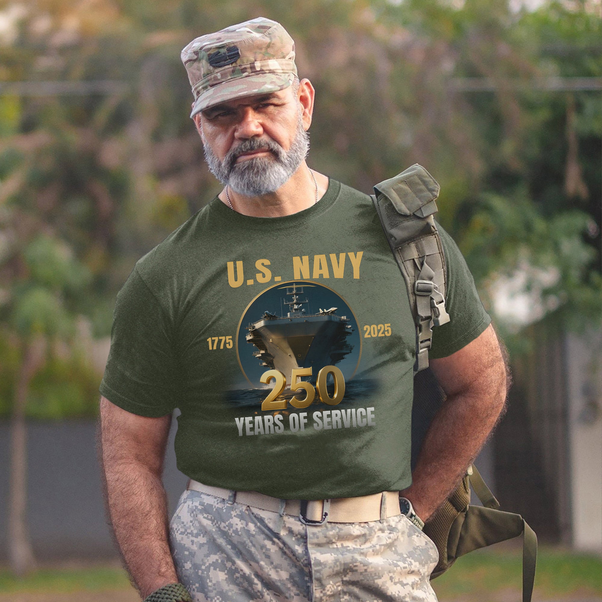 1775–2025 250 Years of Service Proud US Military Veteran Patriotic Honor T-Shirt