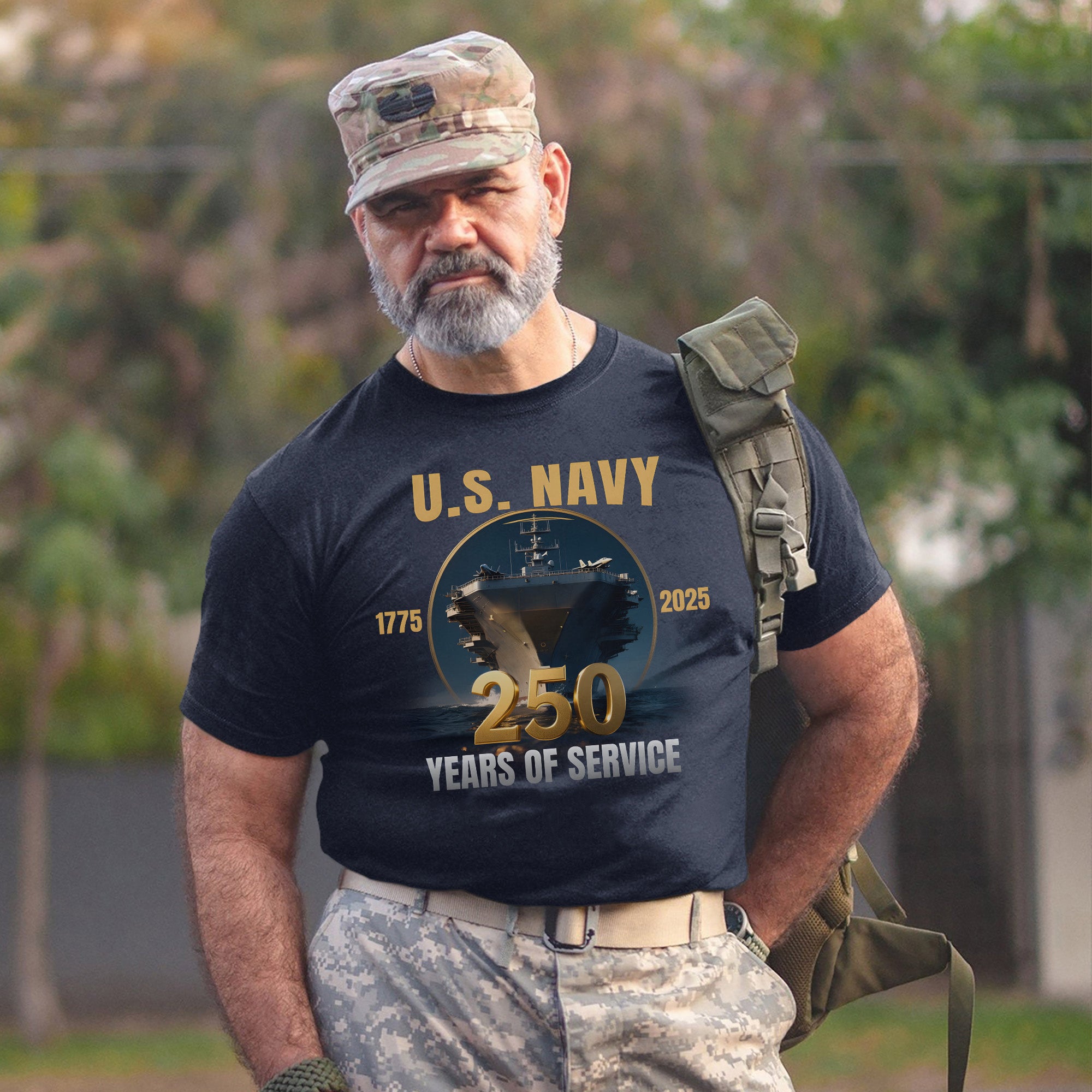 1775–2025 250 Years of Service Proud US Military Veteran Patriotic Honor T-Shirt