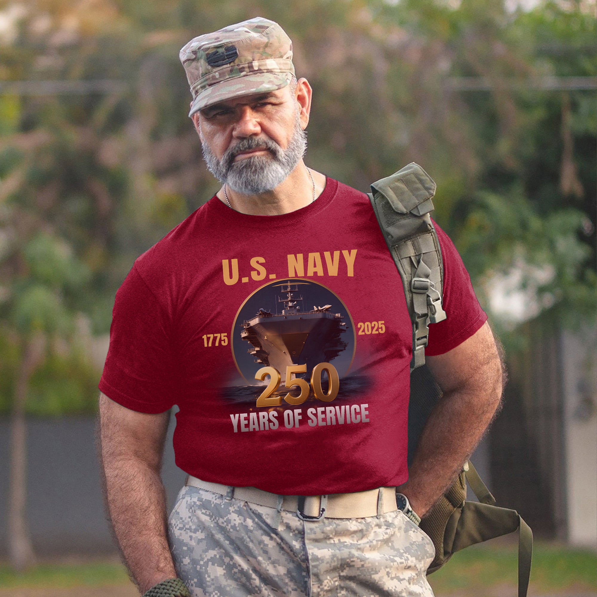 1775–2025 250 Years of Service Proud US Military Veteran Patriotic Honor T-Shirt