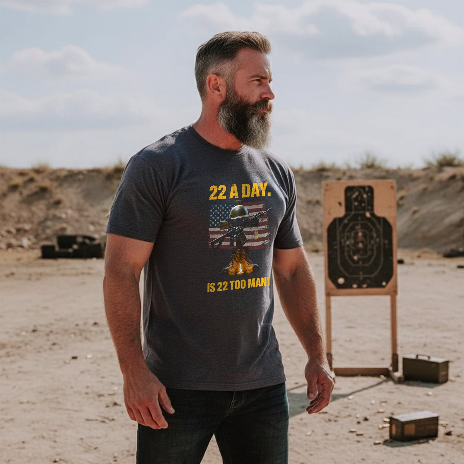 22 a Day Is 22 Too Many Stop Veteran T-Shirt