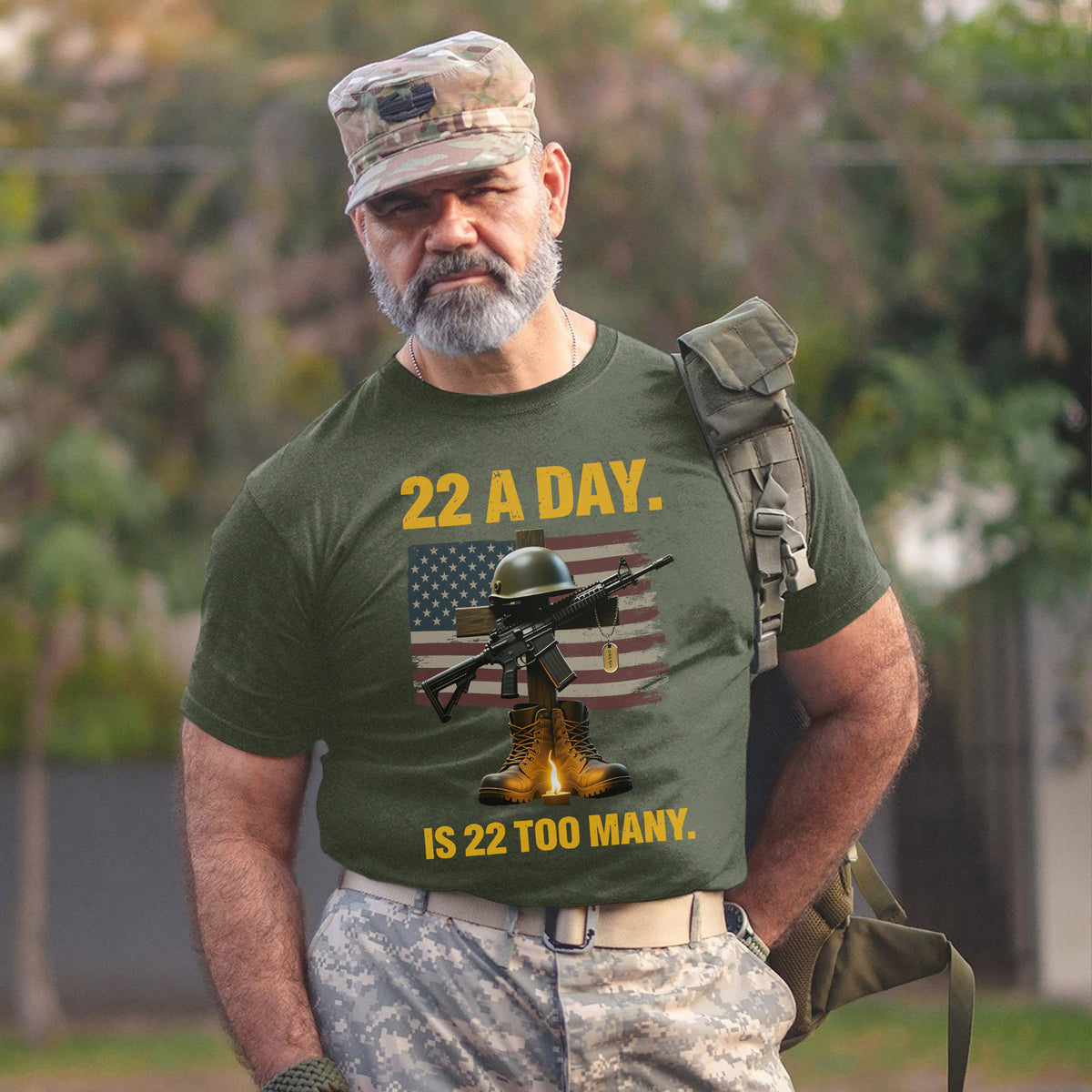 22 a Day Is 22 Too Many Stop Veteran Suicide T-Shirt