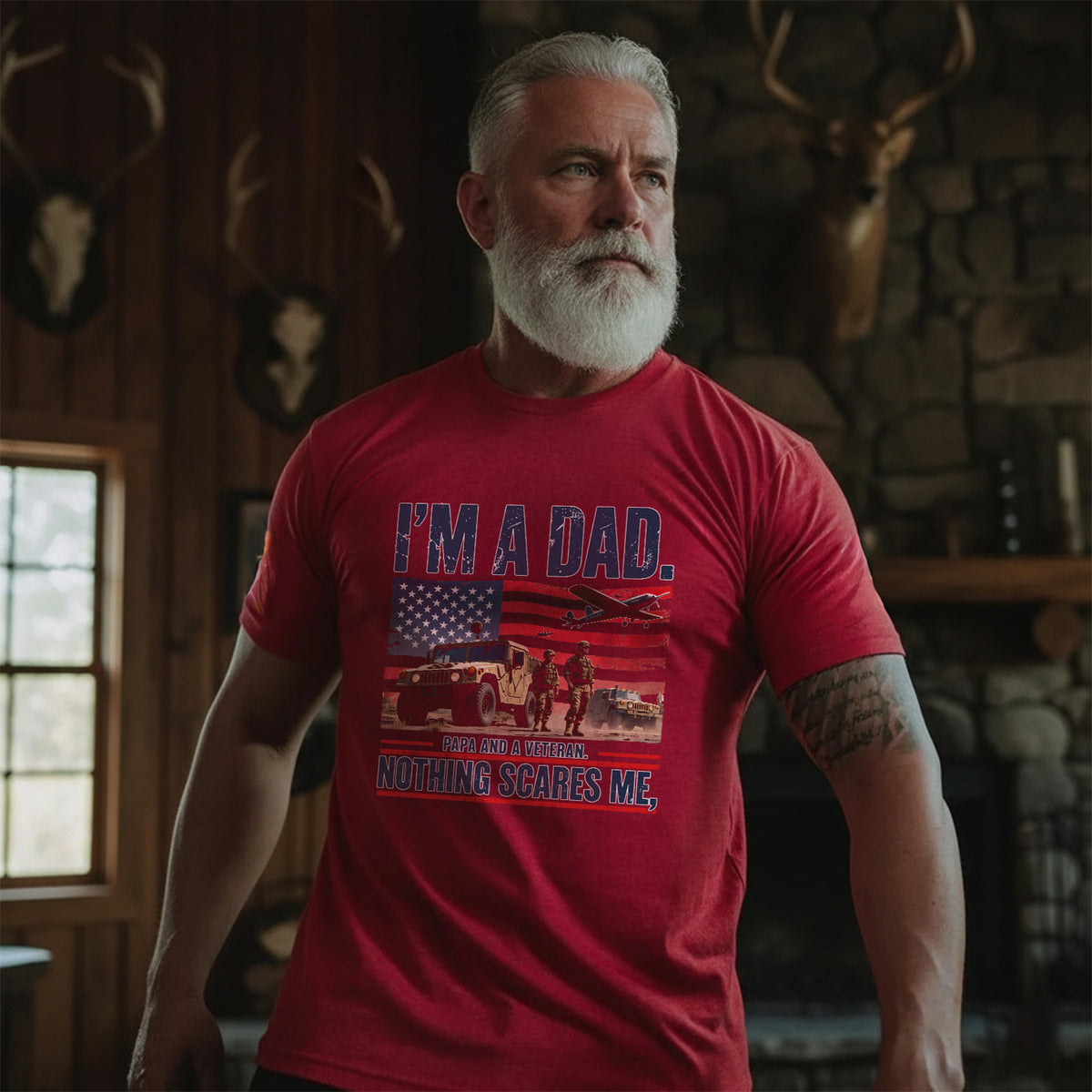 I’m a Dad Papa and a Veteran Nothing T-Shirt