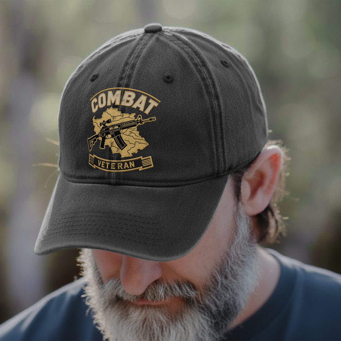 Combat Veteran Proud Service Baseball Cap