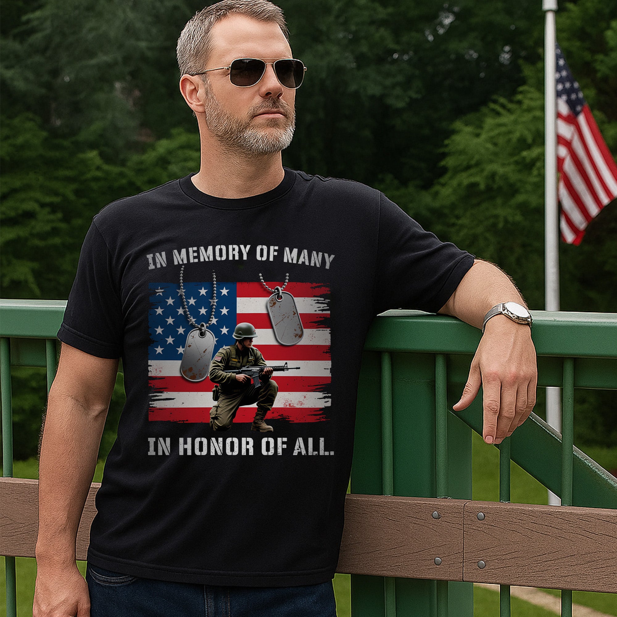In Memory of Many In Honor of All Proud US Military Veteran Remembrance T-Shirt