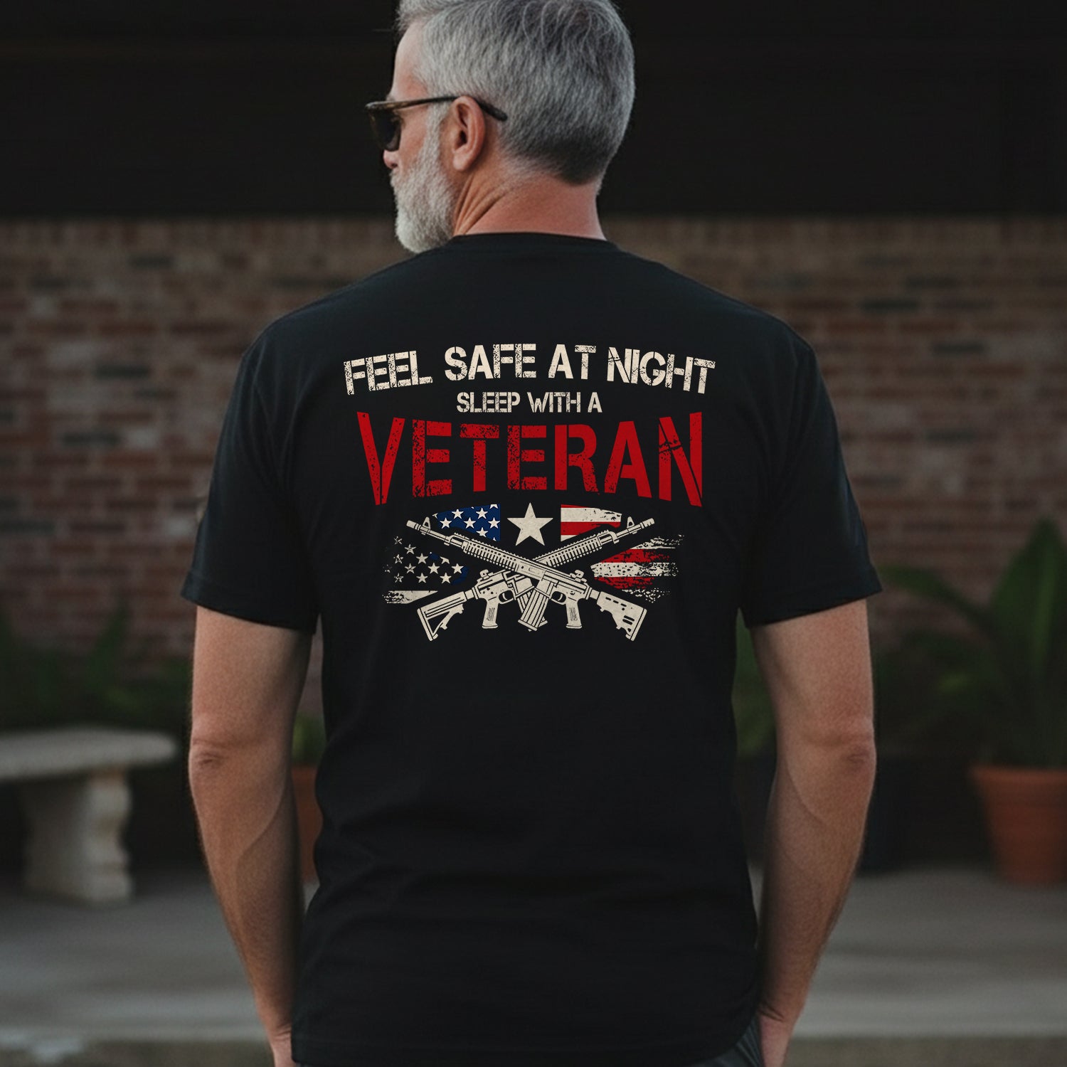 Feel Safe at Night Sleep with a Veteran T-Shirt