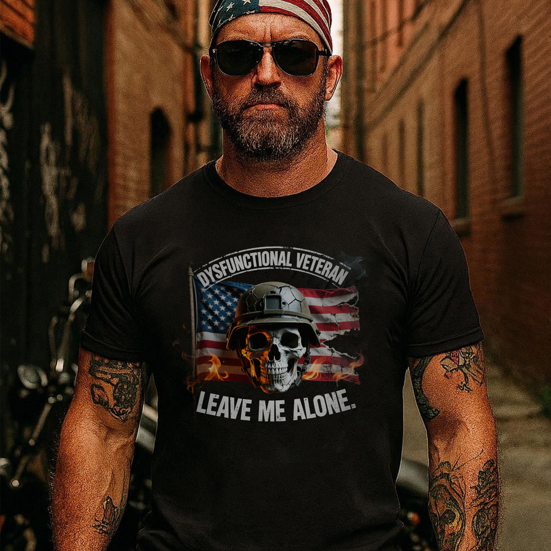 Dysfunctional Veteran Proud US Military Patriotic Humor and Pride T-Shirt