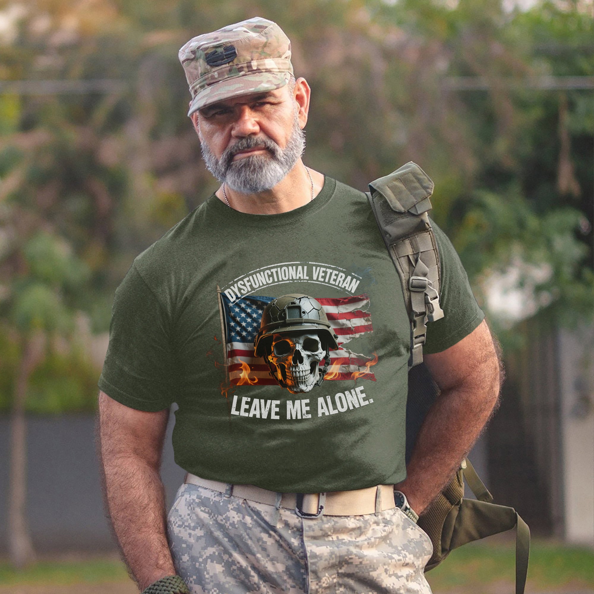Dysfunctional Veteran Proud US Military Patriotic Humor and Pride T-Shirt