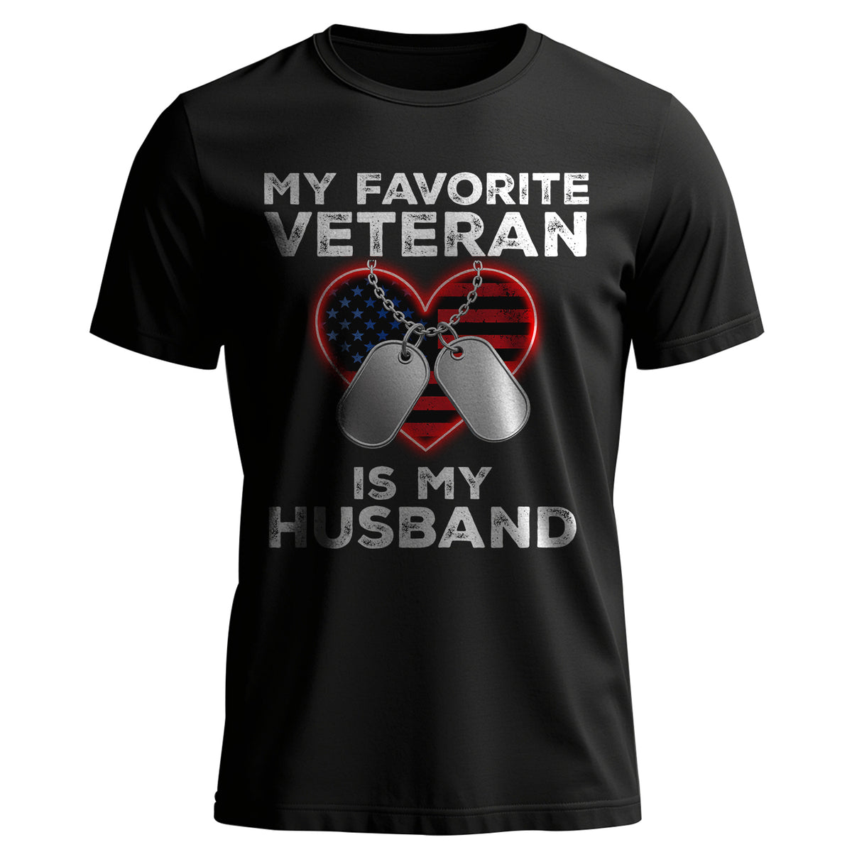 My Favorite Veteran Is My Husband Proud US T-Shirt Main image