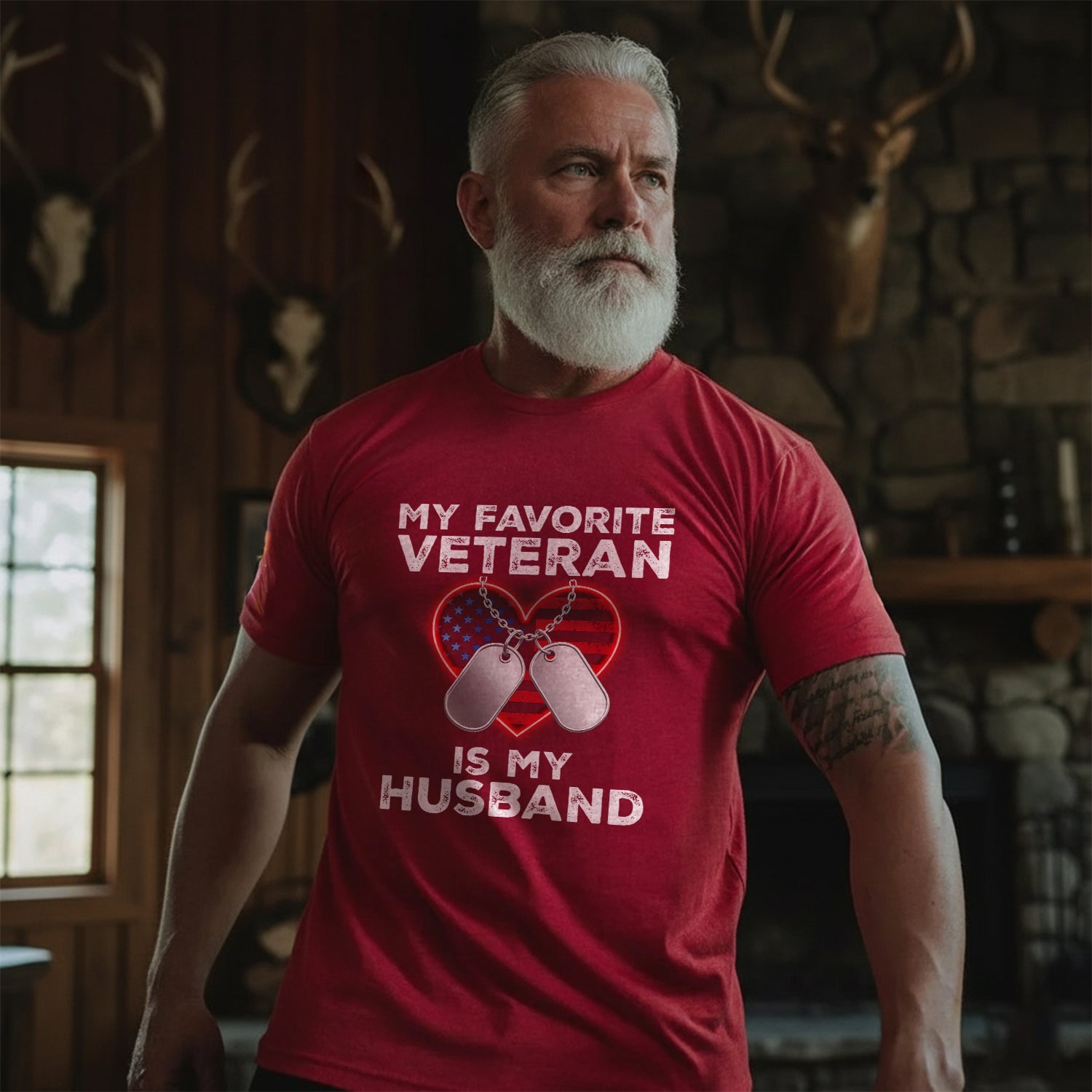 My Favorite Veteran Is My Husband Proud US T-Shirt
