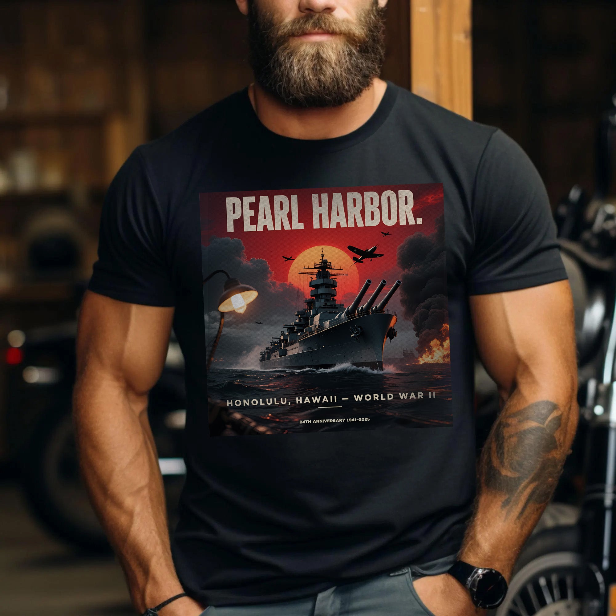 Pearl Harbor Honolulu Hawaii World War II 84th Anniversary 1941–2025 US Military Remembrance T-Shirt