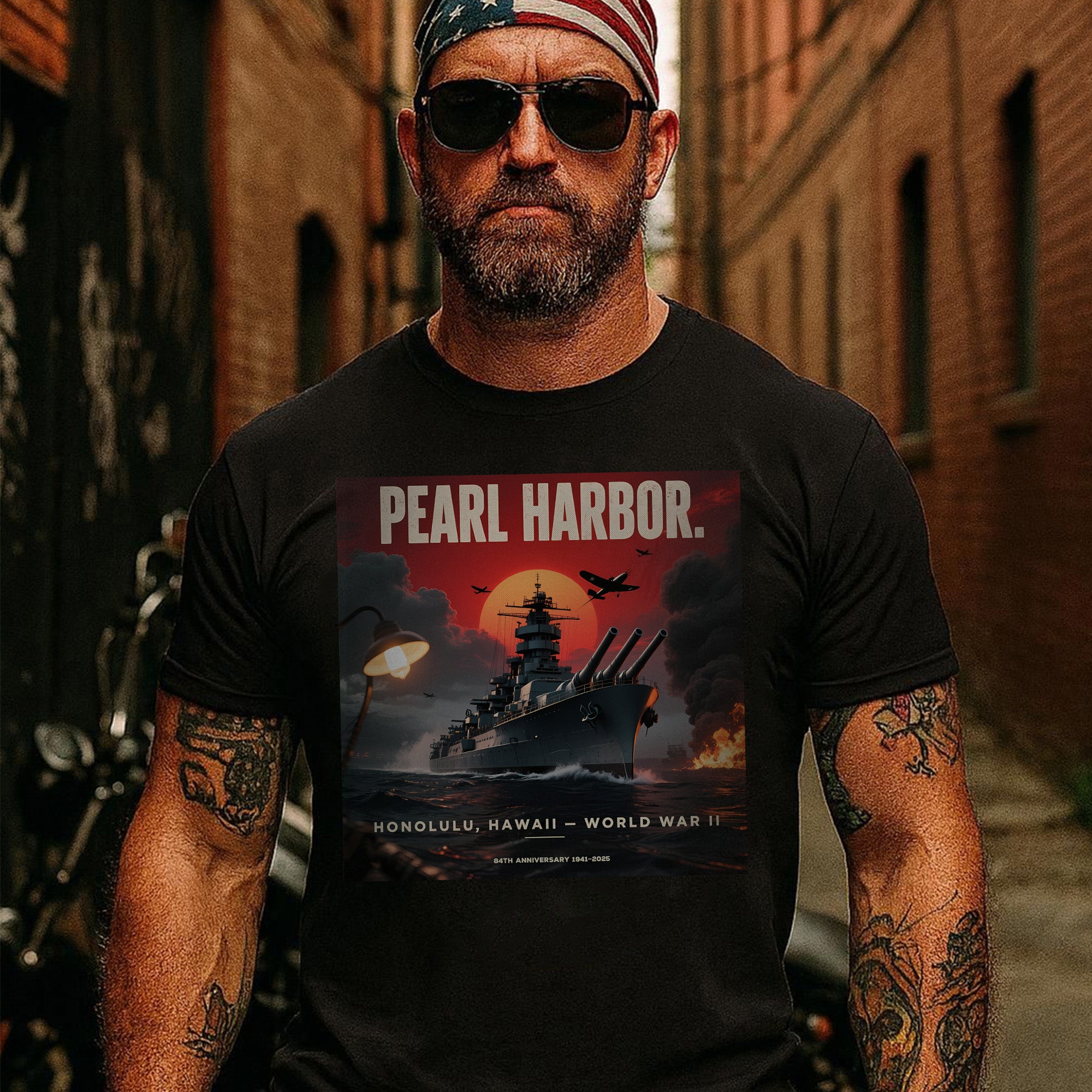 Pearl Harbor Honolulu Hawaii World War II 84th Anniversary 1941–2025 US Military Remembrance T-Shirt