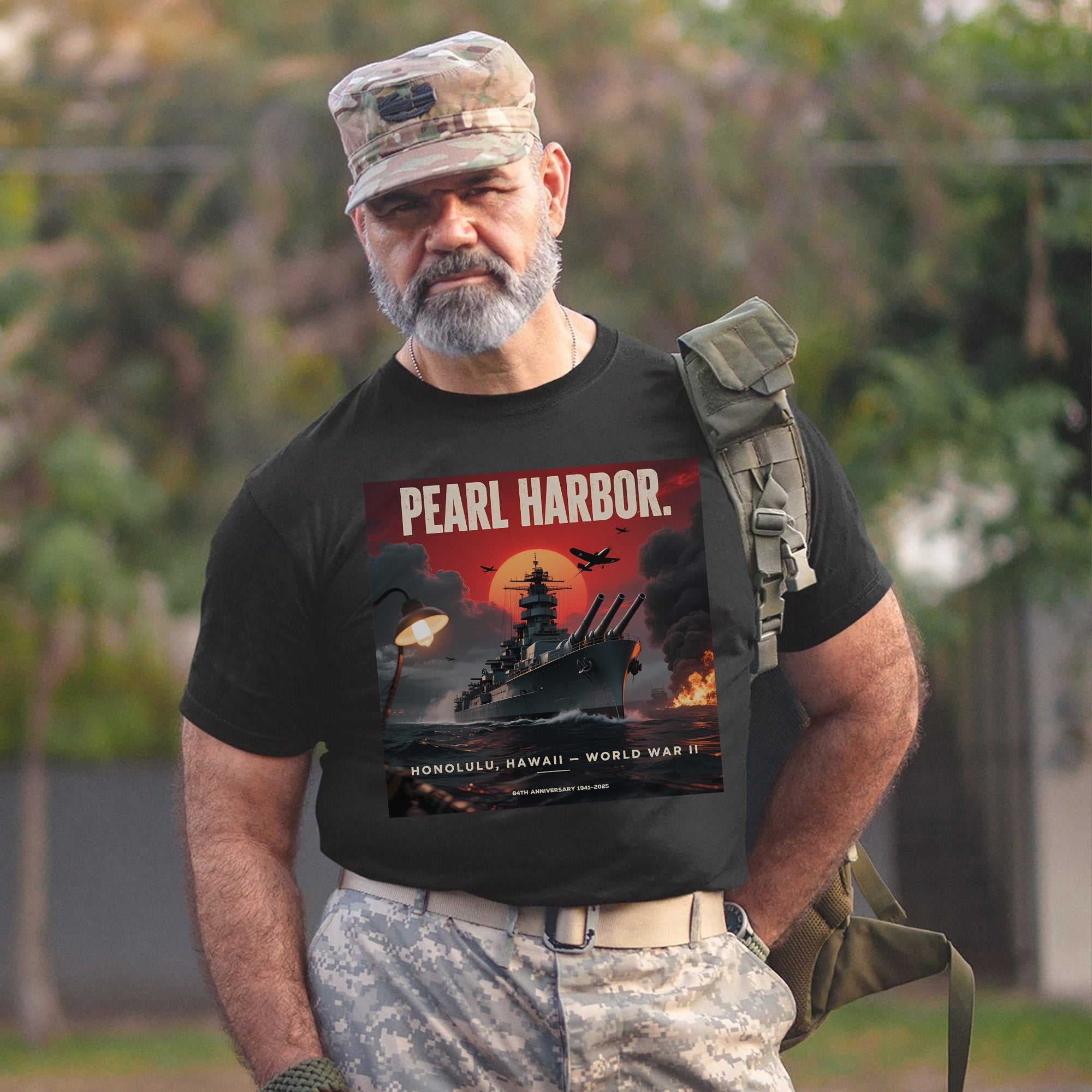 Pearl Harbor Honolulu Hawaii World War II 84th Anniversary 1941–2025 US Military Remembrance T-Shirt