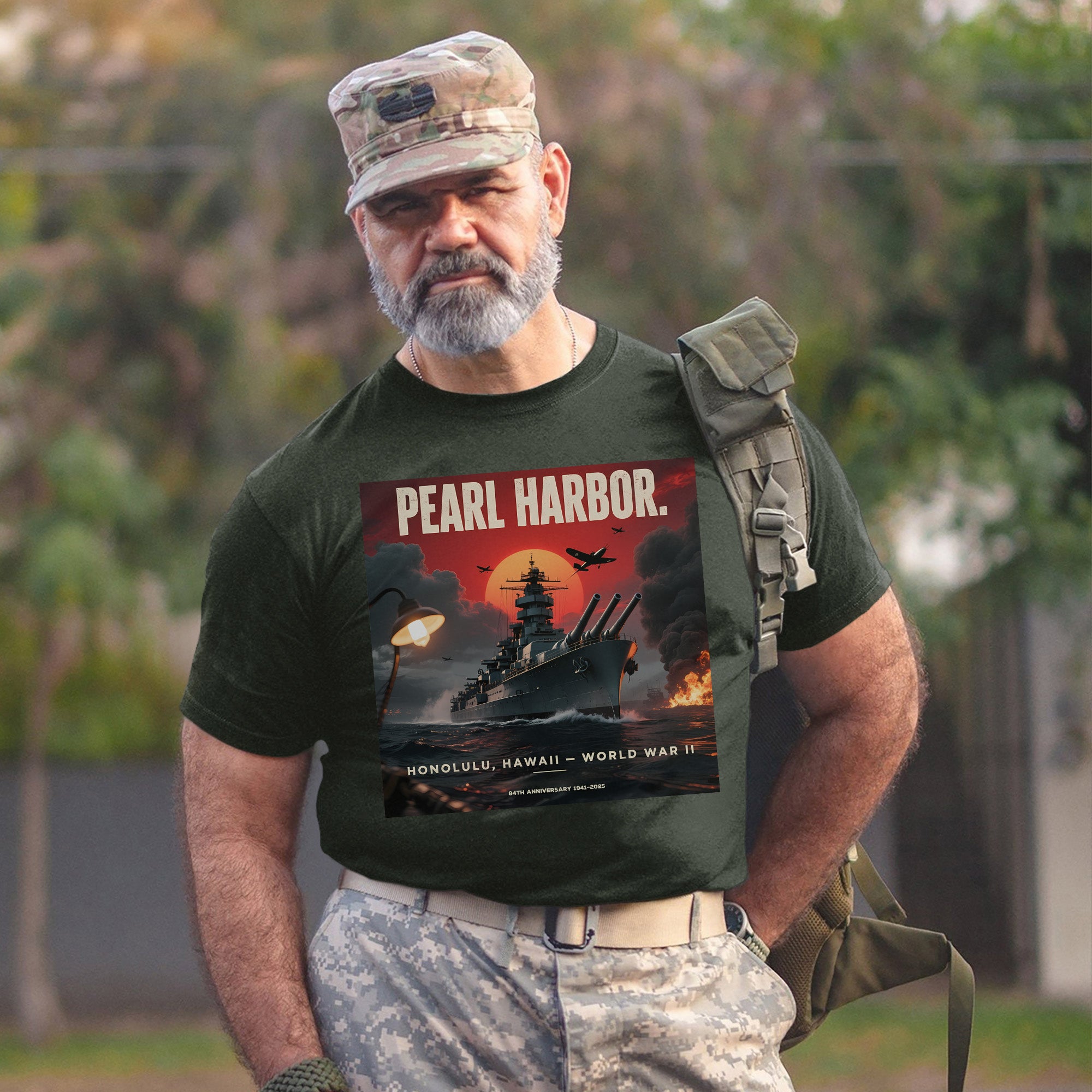 Pearl Harbor Honolulu Hawaii World War II 84th Anniversary 1941–2025 US Military Remembrance T-Shirt