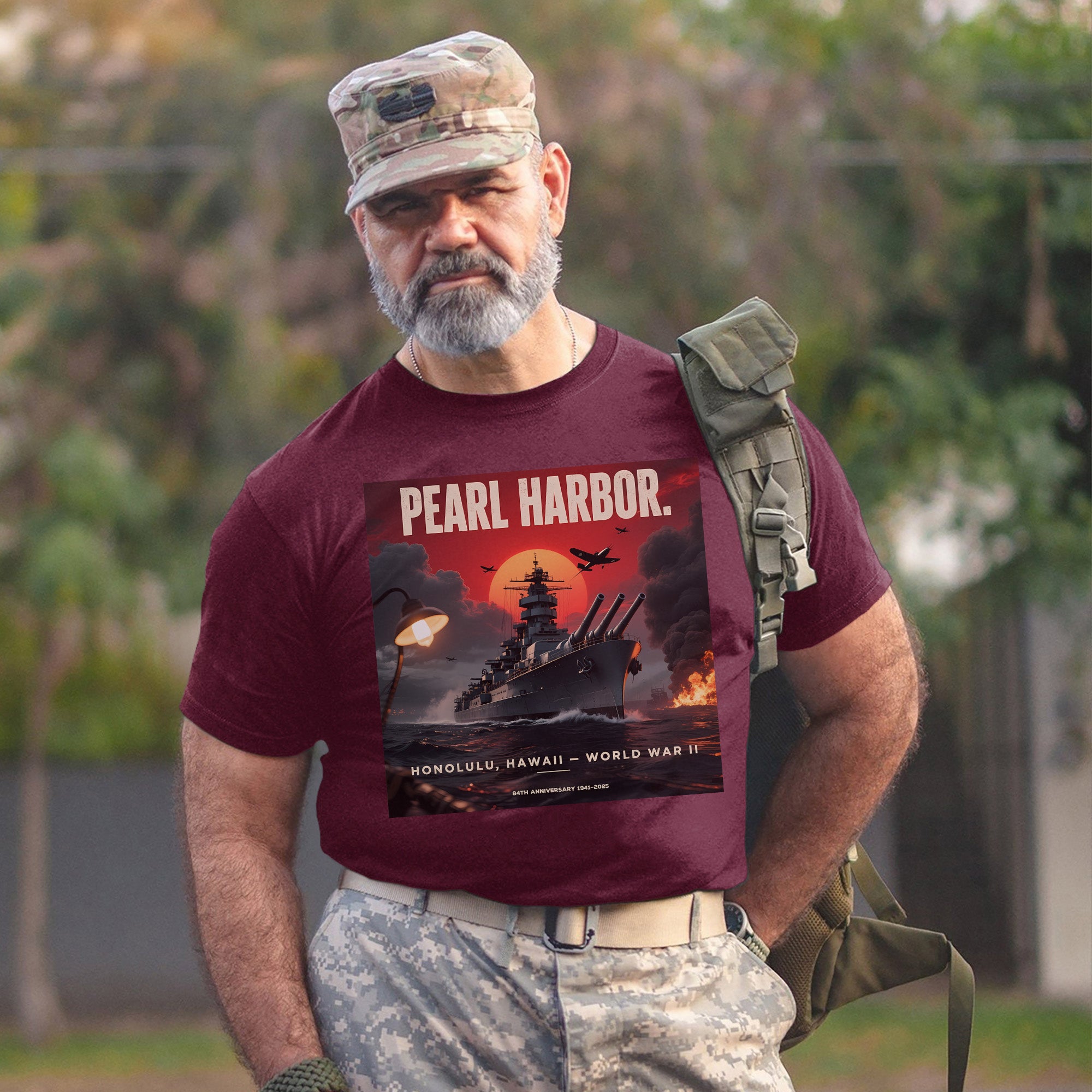 Pearl Harbor Honolulu Hawaii World War II 84th Anniversary 1941–2025 US Military Remembrance T-Shirt