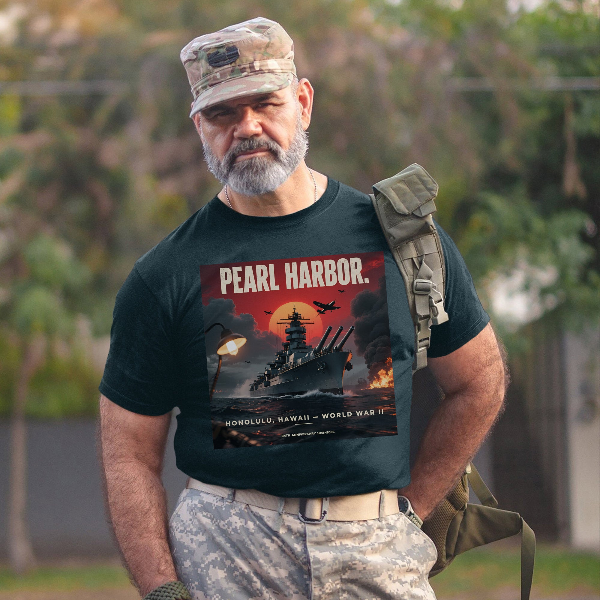 Pearl Harbor Honolulu Hawaii World War II 84th Anniversary 1941–2025 US Military Remembrance T-Shirt