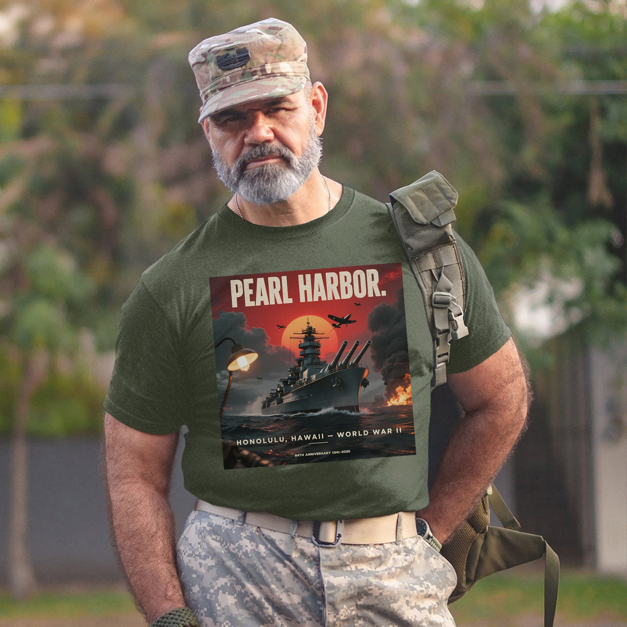 Pearl Harbor Honolulu Hawaii World War II 84th Anniversary 1941–2025 US Military Remembrance T-Shirt