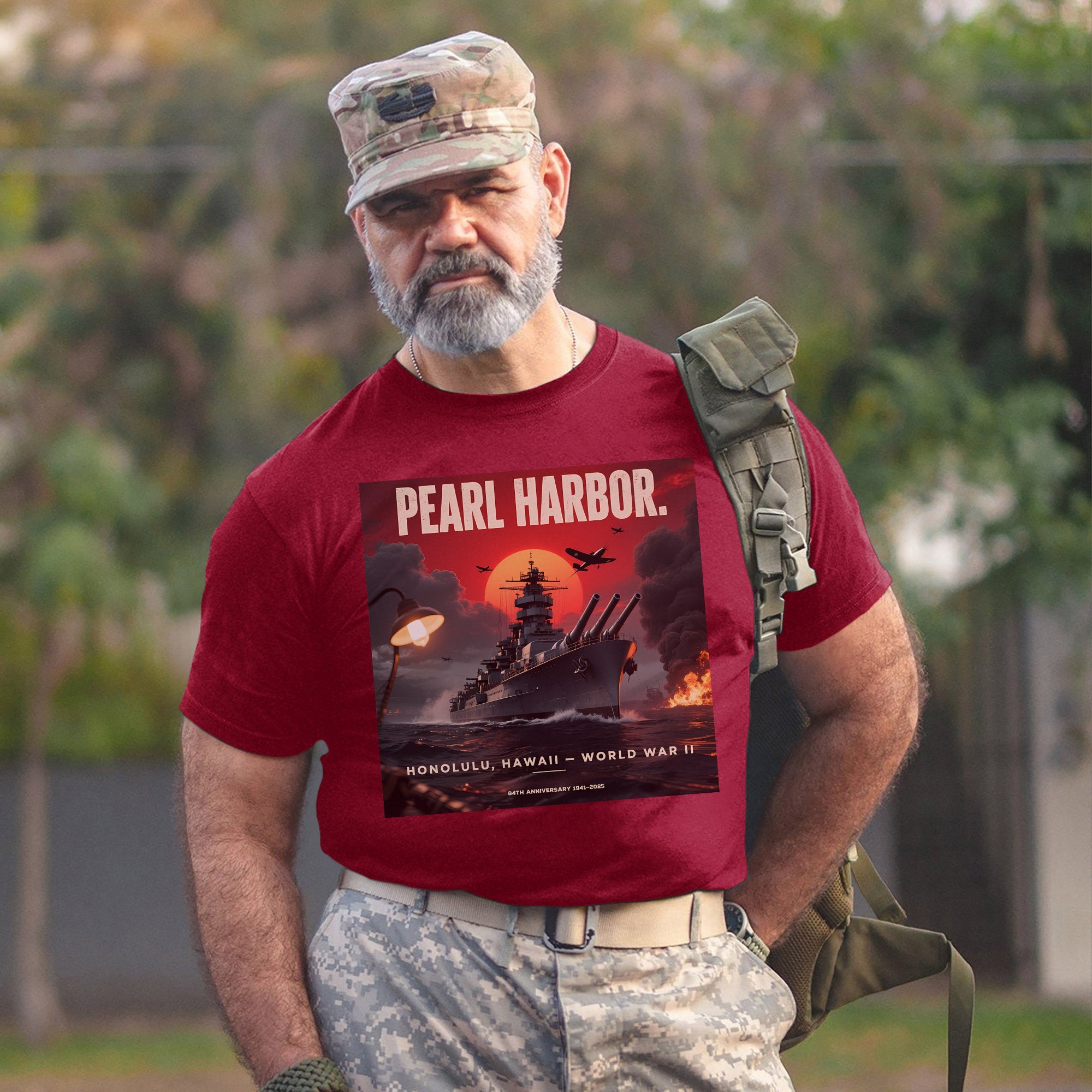 Pearl Harbor Honolulu Hawaii World War II 84th Anniversary 1941–2025 US Military Remembrance T-Shirt