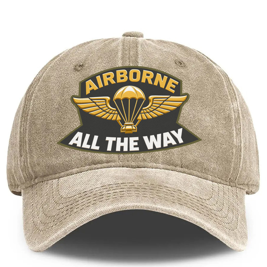 Airborne All the Way Proud US Military Veteran Patriotic Service Pride Baseball Cap