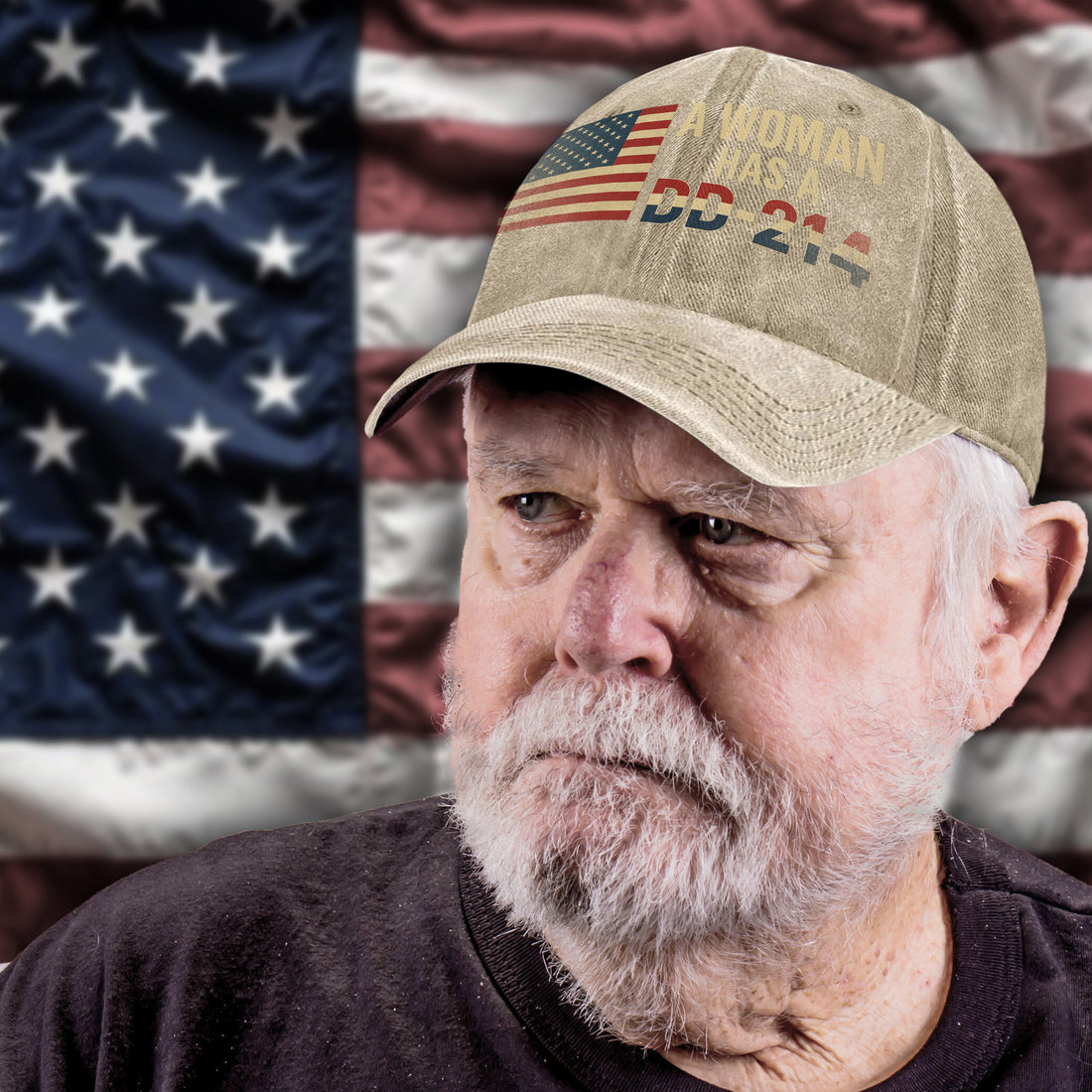 A Woman Has a DD214 Proud US Military Female Veteran Patriotic Pride Baseball Cap