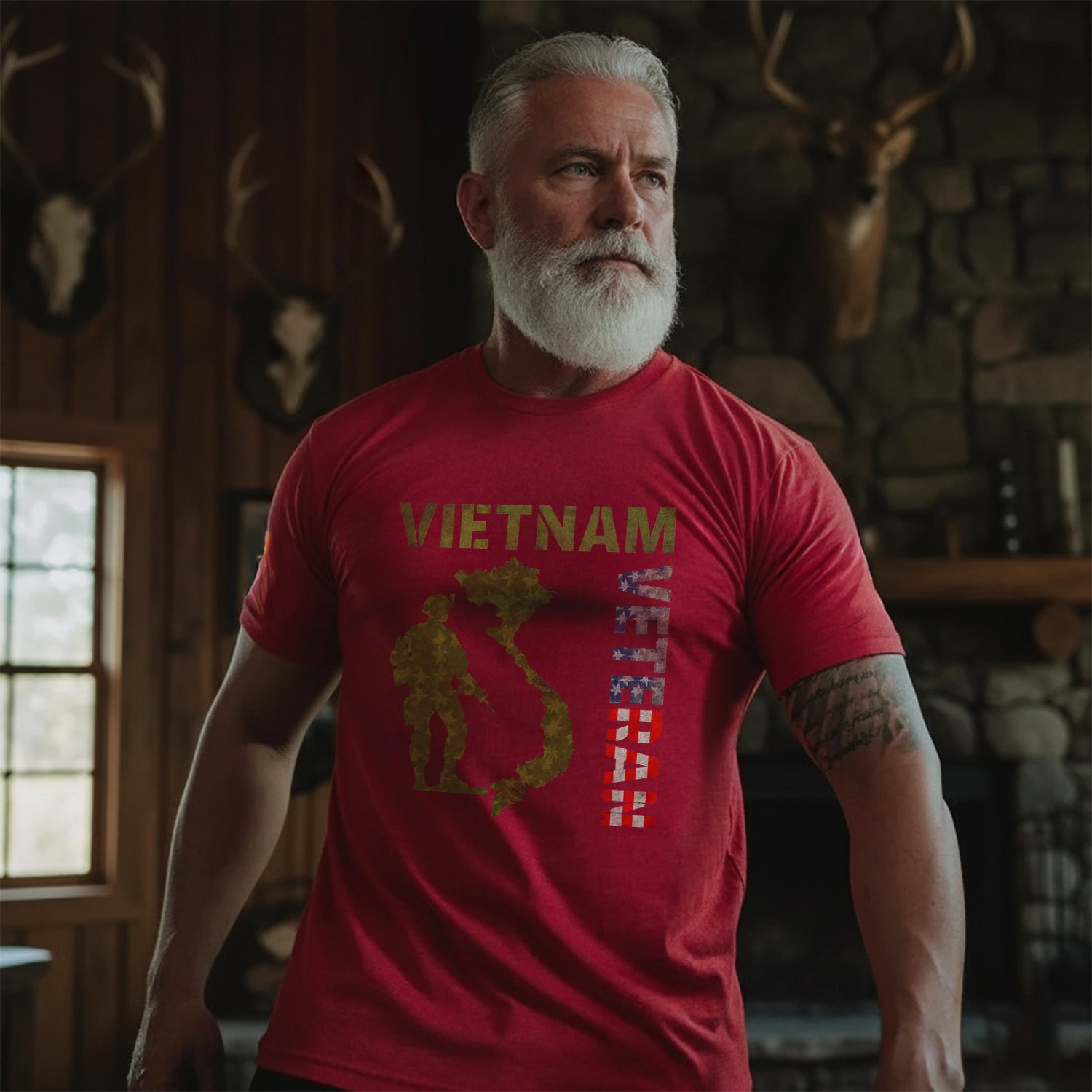 Vietnam Veteran Proud US Military Service T-Shirt Secondary image