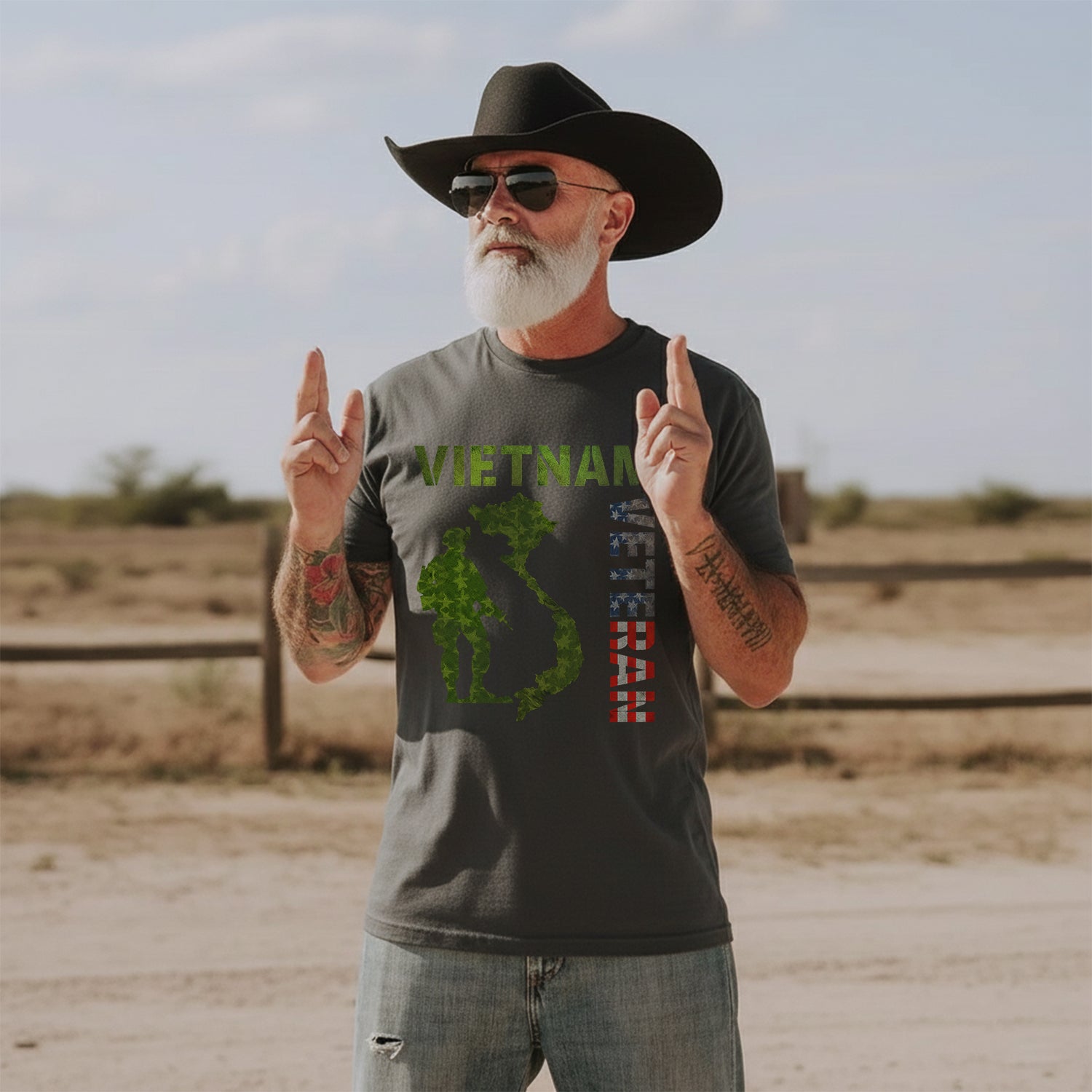 Vietnam Veteran Proud US Military Service T-Shirt