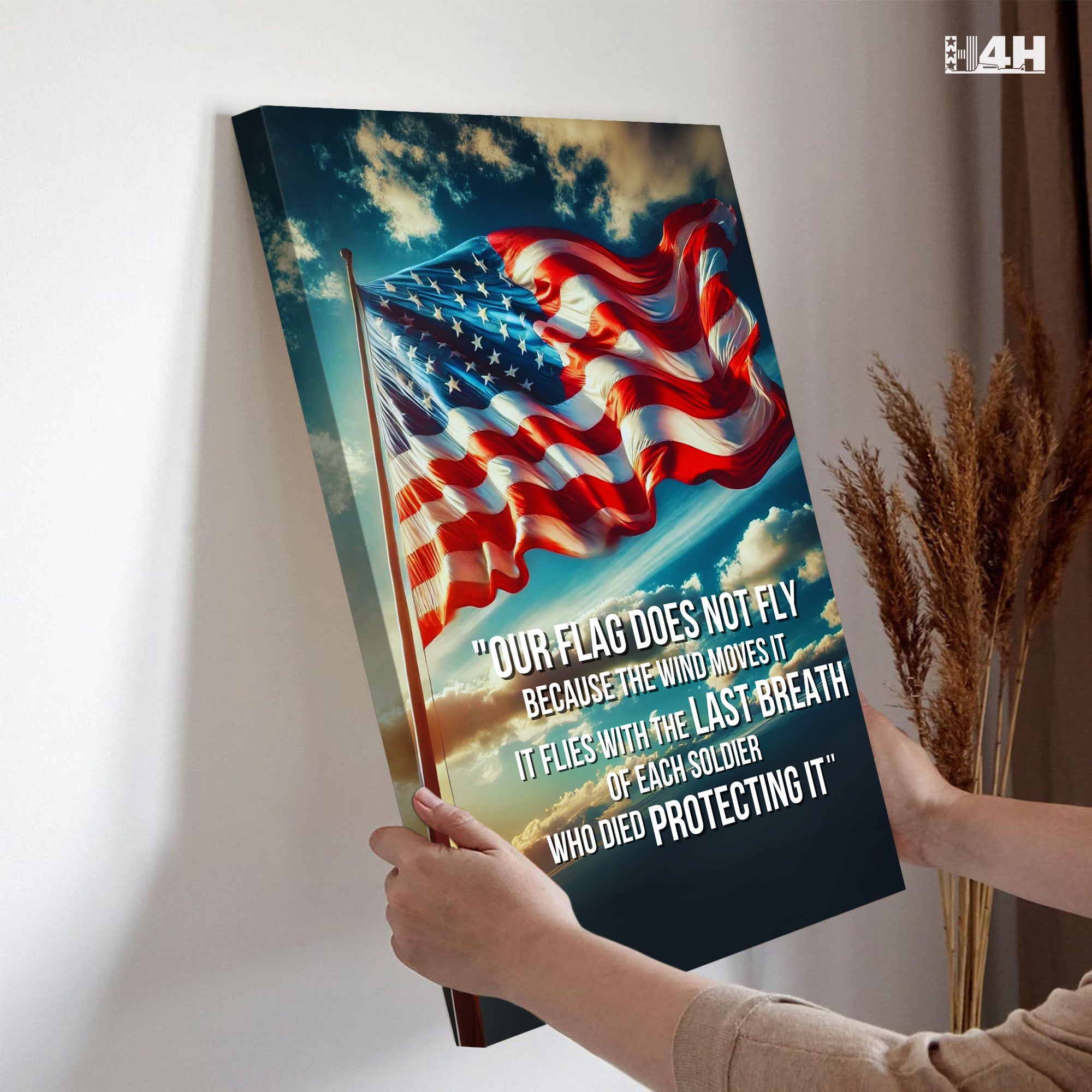 Our Flag Flies with the Last Breath of Each Soldier Who Died Protecting It US Military Veteran Poster