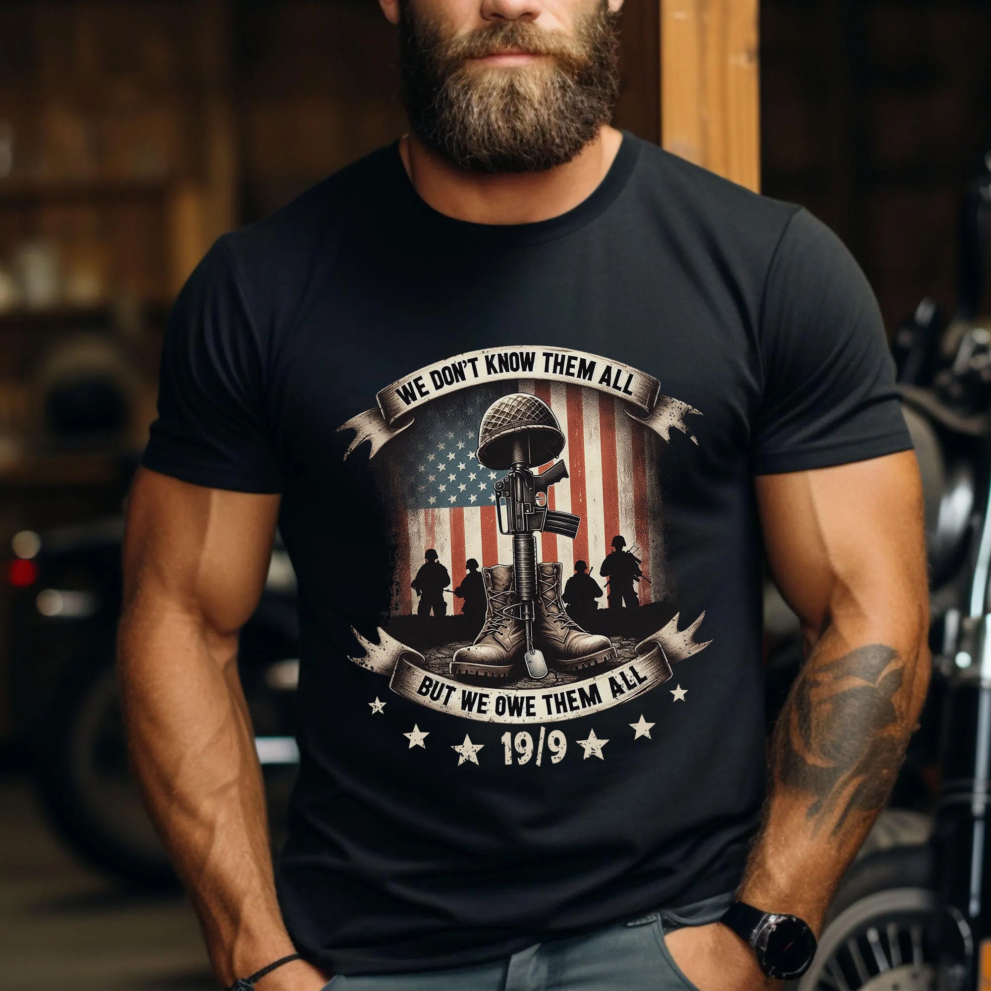We Don’t Know Them All But We Owe Them All Shirt Patriotic Veteran Support Tee Honor Our Heroes T-Shirt