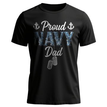 Proud Navy Dad Shirt US Personalized T-Shirt