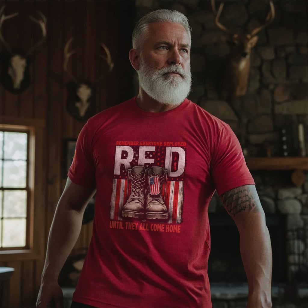 Remember Everyone Deployed Until They All Come Home US Military Support T-Shirt